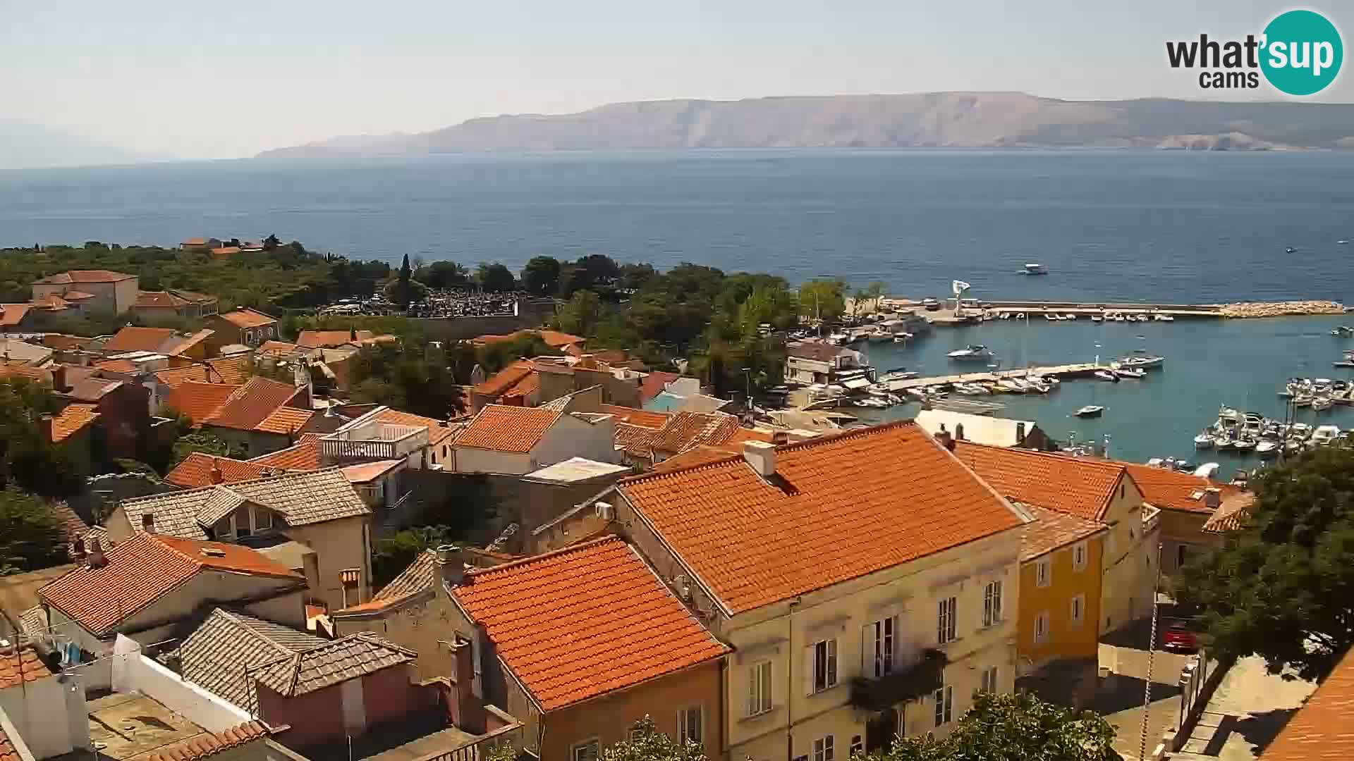 Panorama Novi Vinodolski live cam Dalmatie