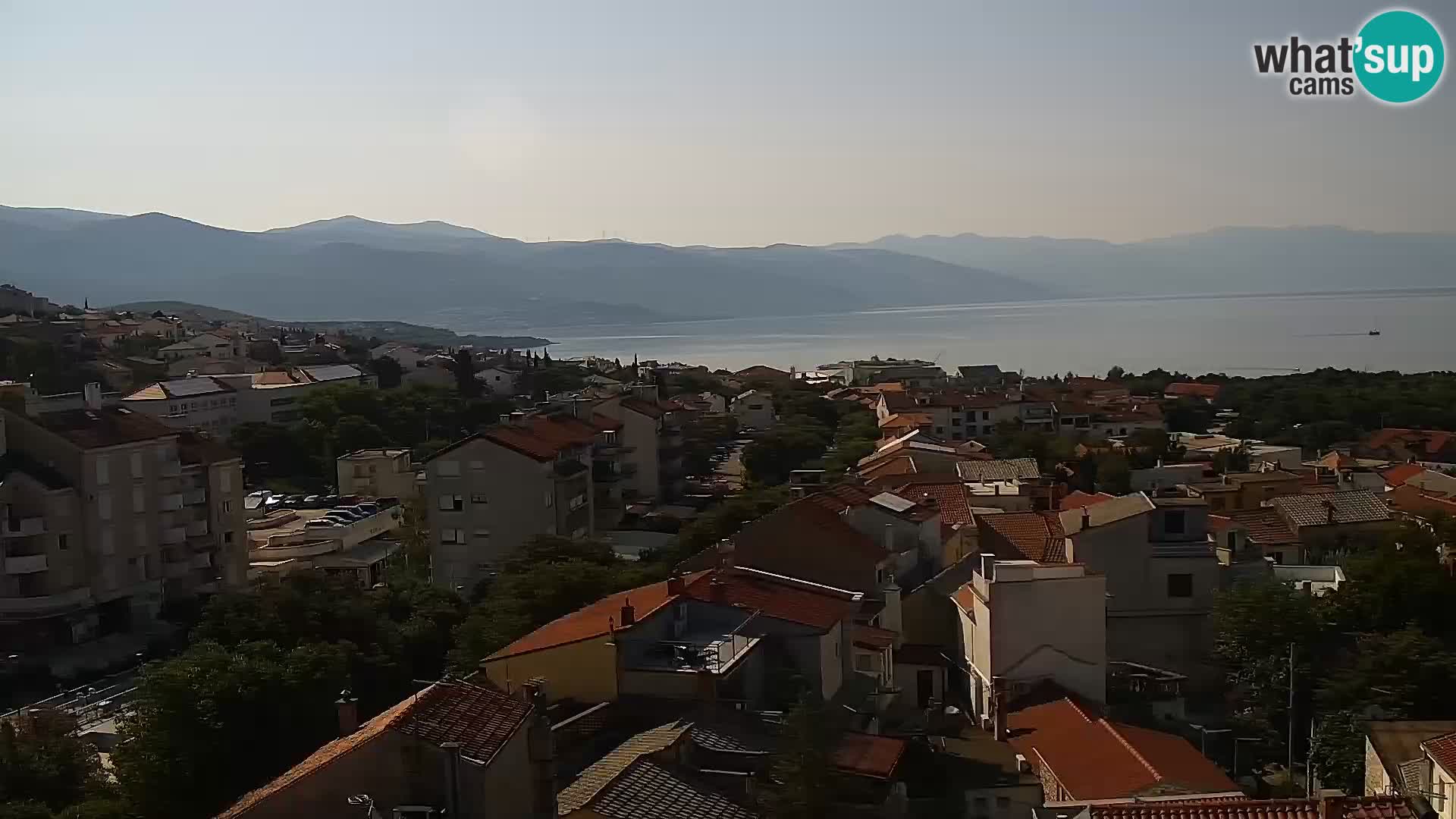 Panoramska spletna kamera Novi Vinodolski – Dalmacija v živo
