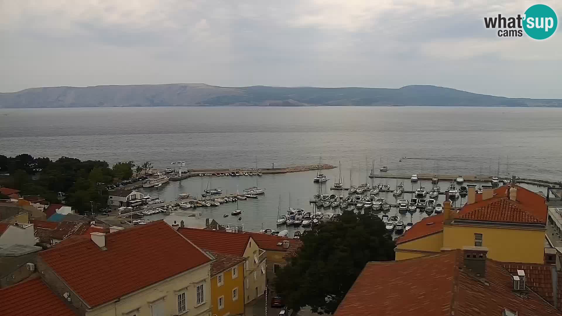 Panorama Novi Vinodolski live cam Dalmatie