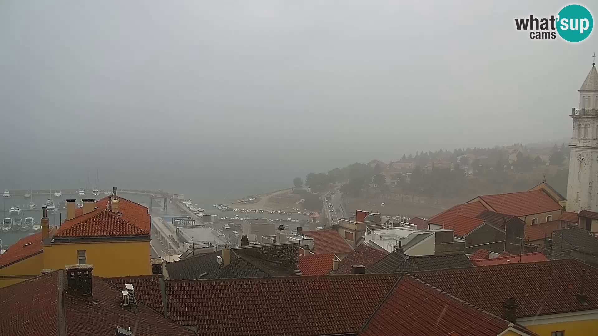 Panoramska spletna kamera Novi Vinodolski – Dalmacija v živo