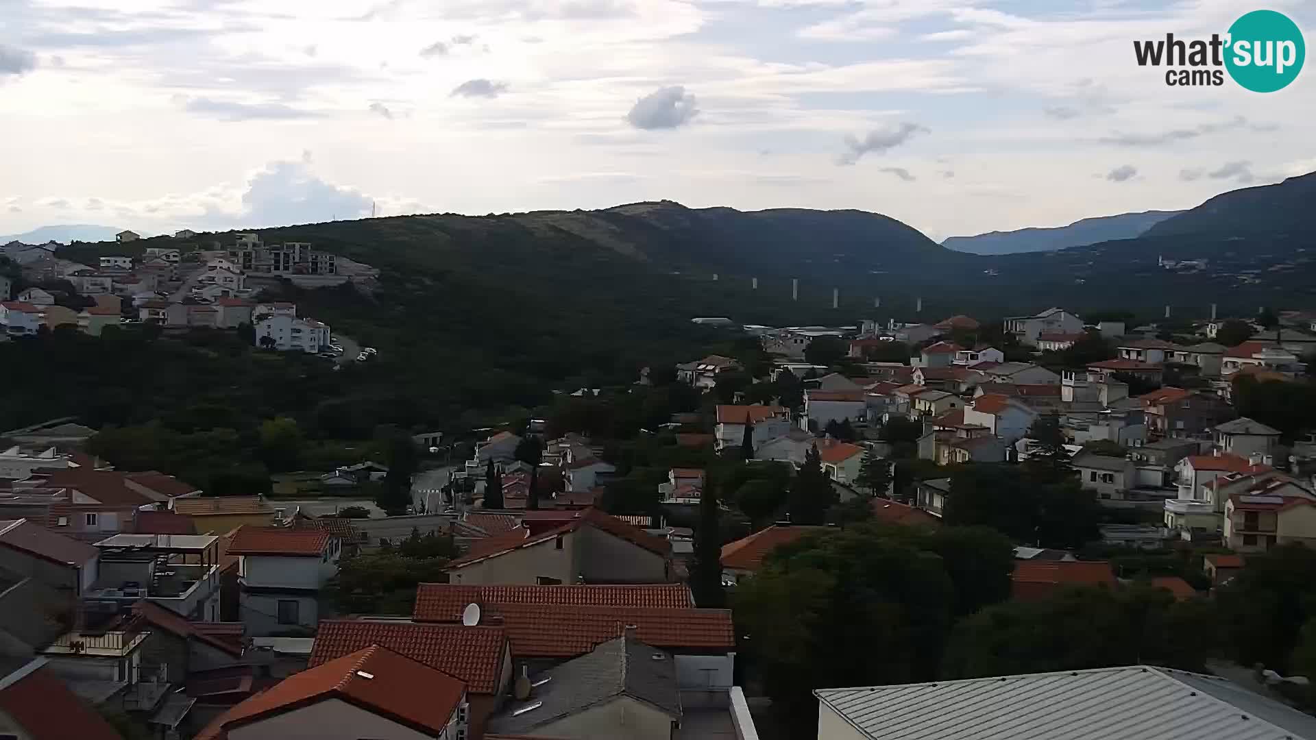Panorama Novi Vinodolski live cam Dalmatie