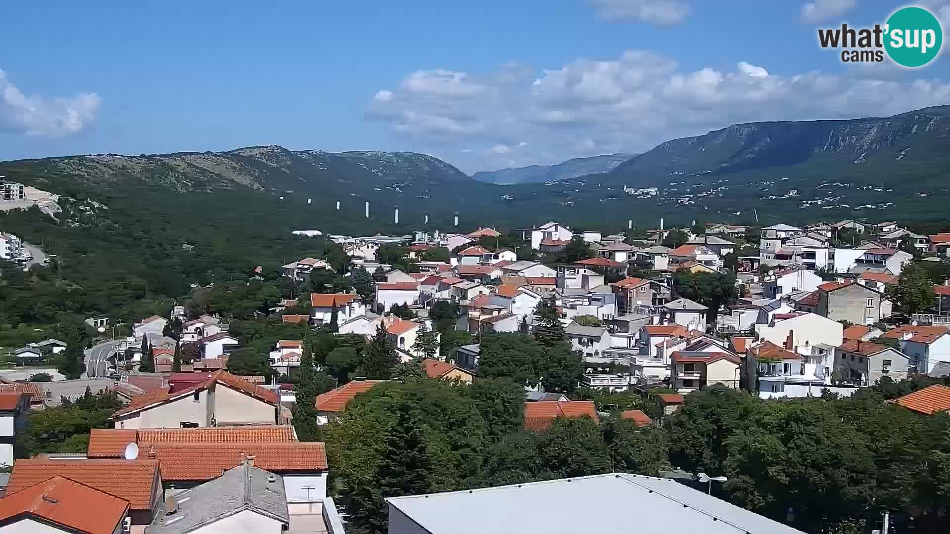 Panorama Novi Vinodolski live cam Dalmatie