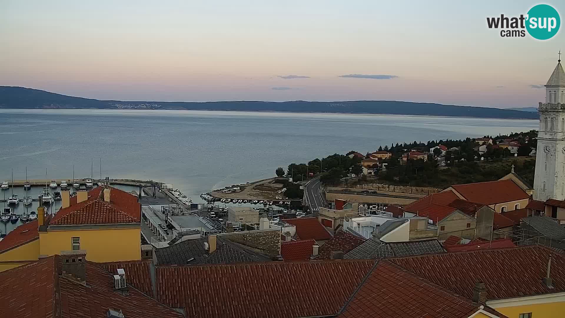Panoramska spletna kamera Novi Vinodolski – Dalmacija v živo