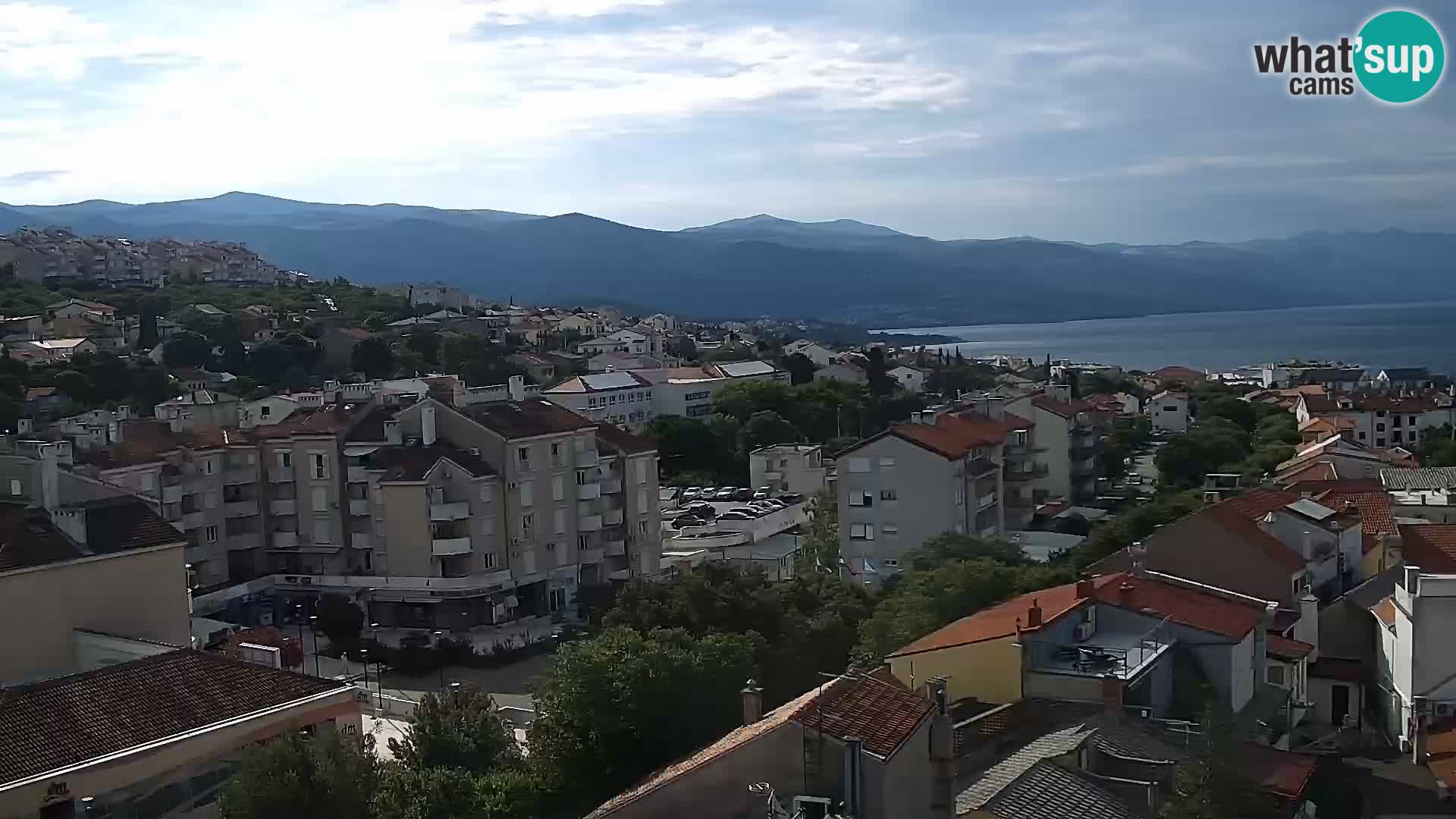 Panoramska spletna kamera Novi Vinodolski – Dalmacija v živo