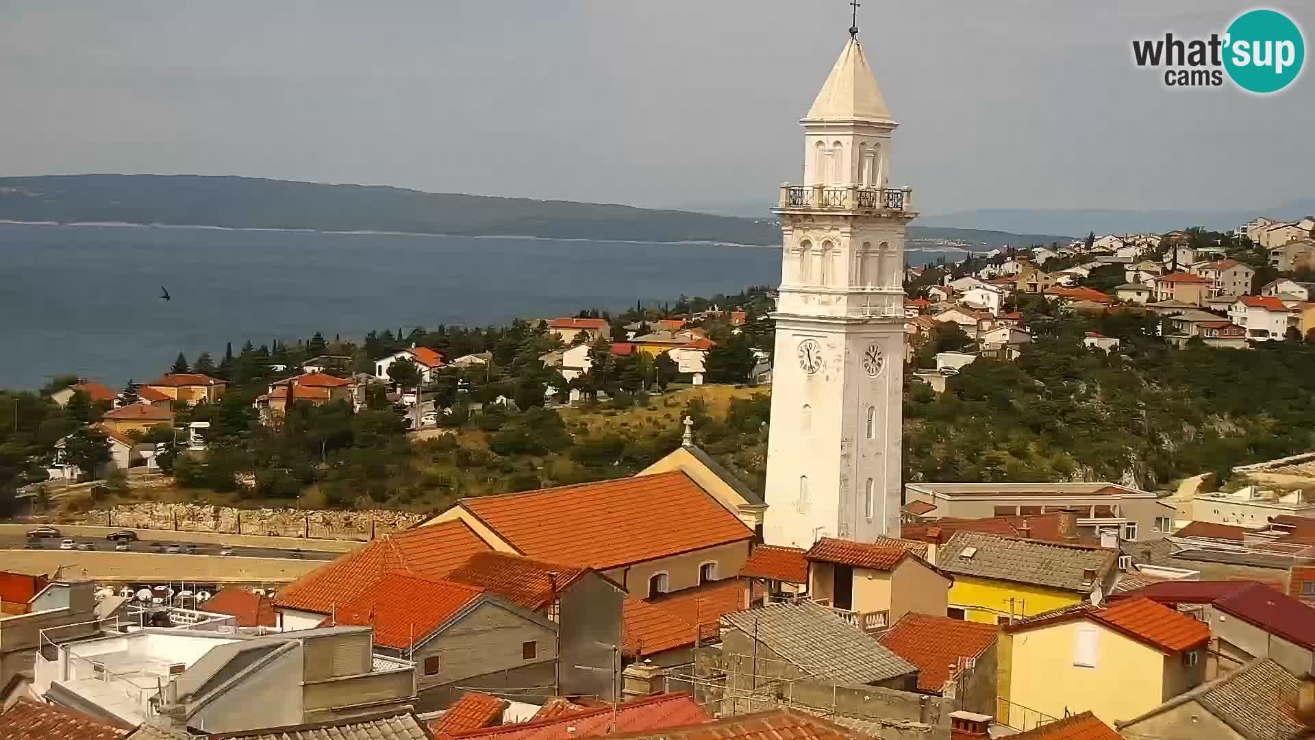 Panorama Novi Vinodolski live cam Dalmatie