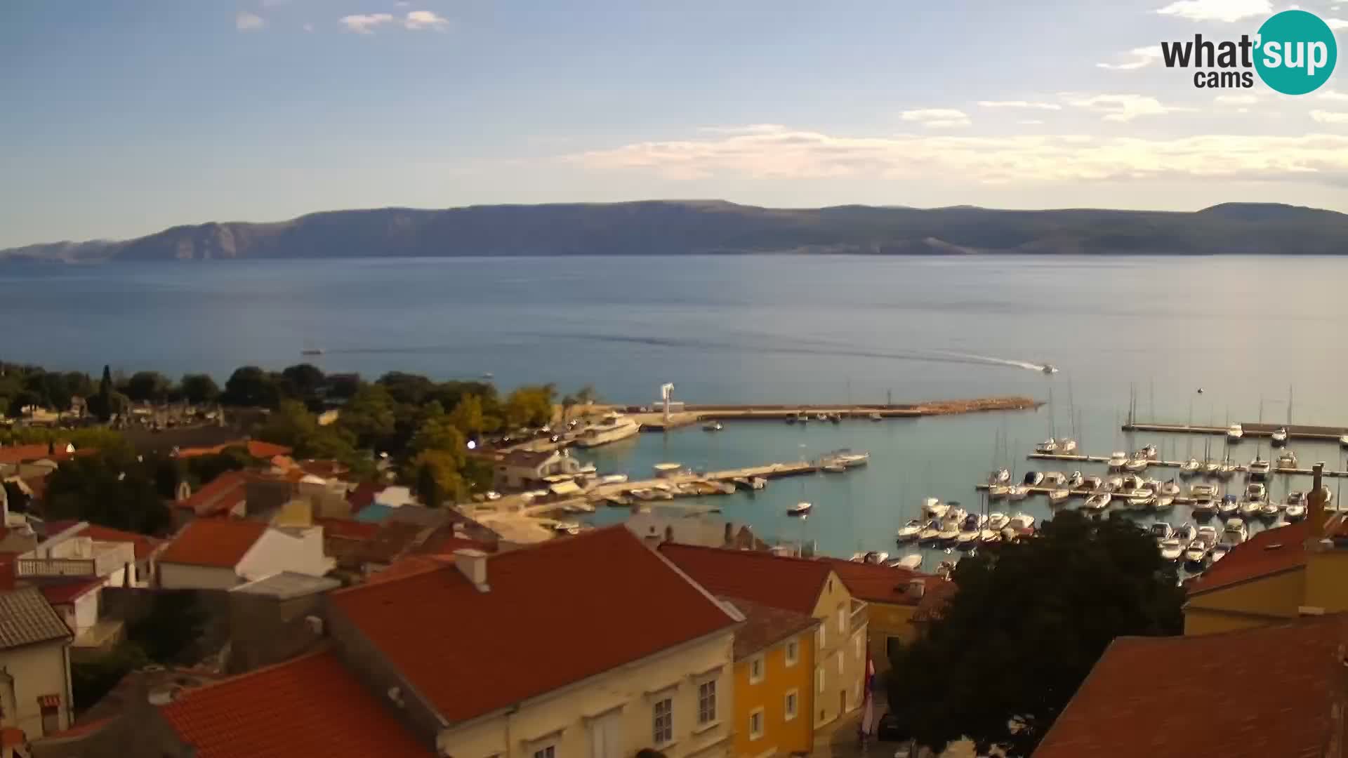Panorama Novi Vinodolski live cam Dalmatie