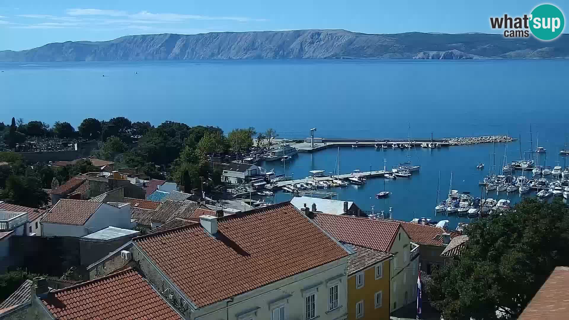 Novi Vinodolski panorama – Dalmacija web kamera
