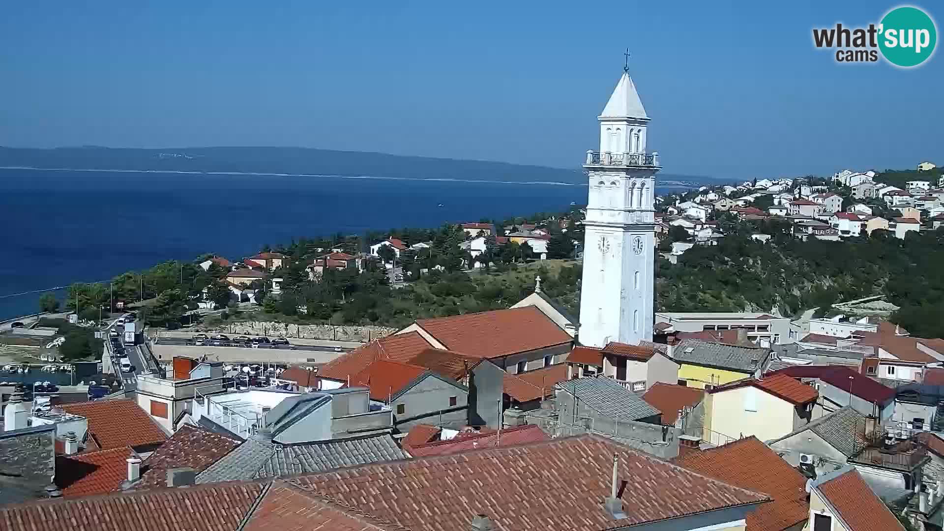 Panorama Novi Vinodolski live cam Dalmatie
