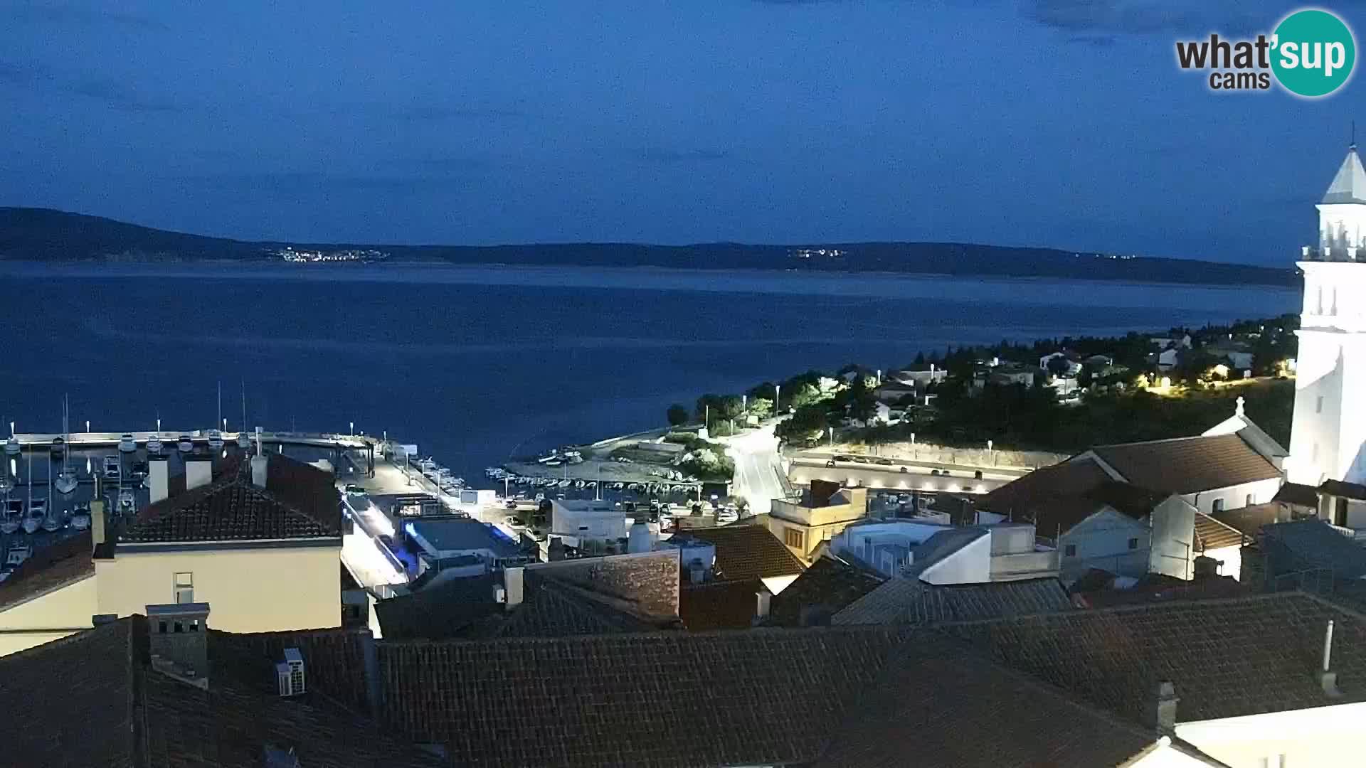 Panorama Novi Vinodolski live cam Dalmatie