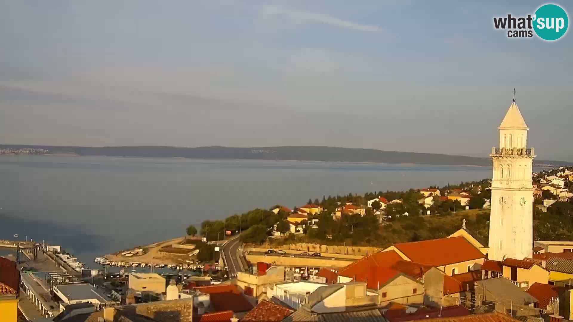 Panorama Novi Vinodolski live cam Dalmatie