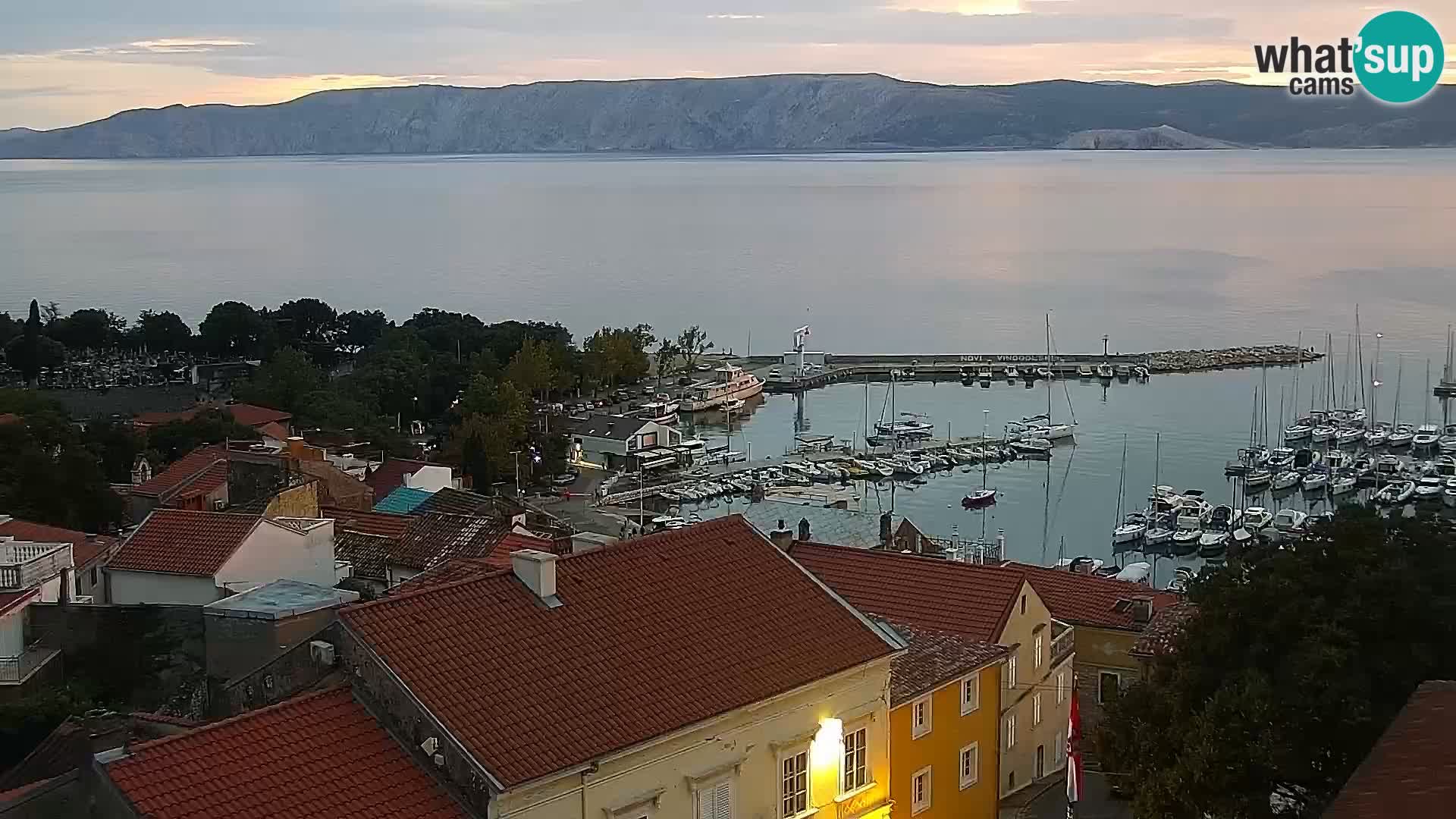 Novi Vinodolski panorama – Dalmacija web kamera