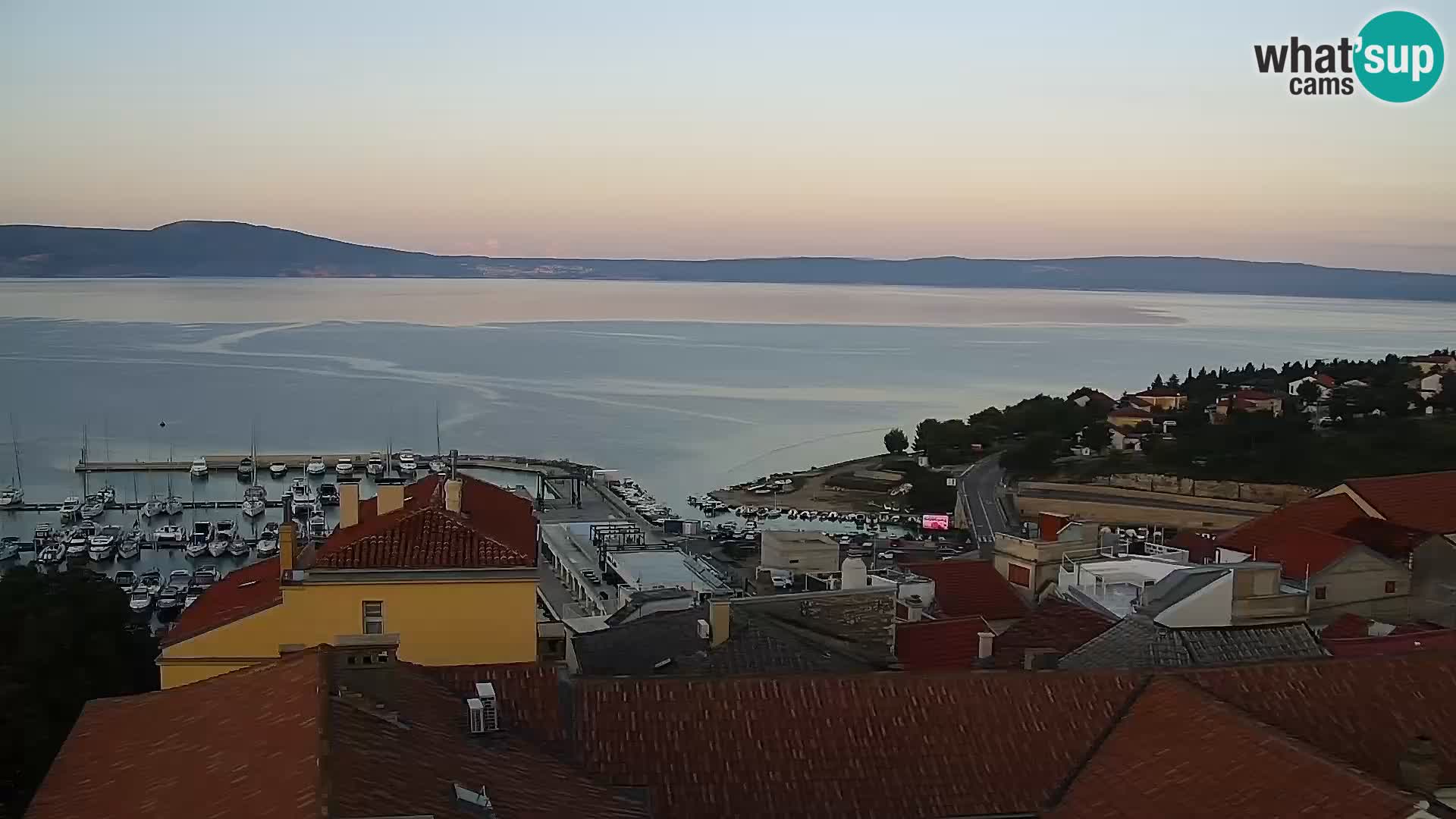 Panorama Novi Vinodolski live cam Dalmatie