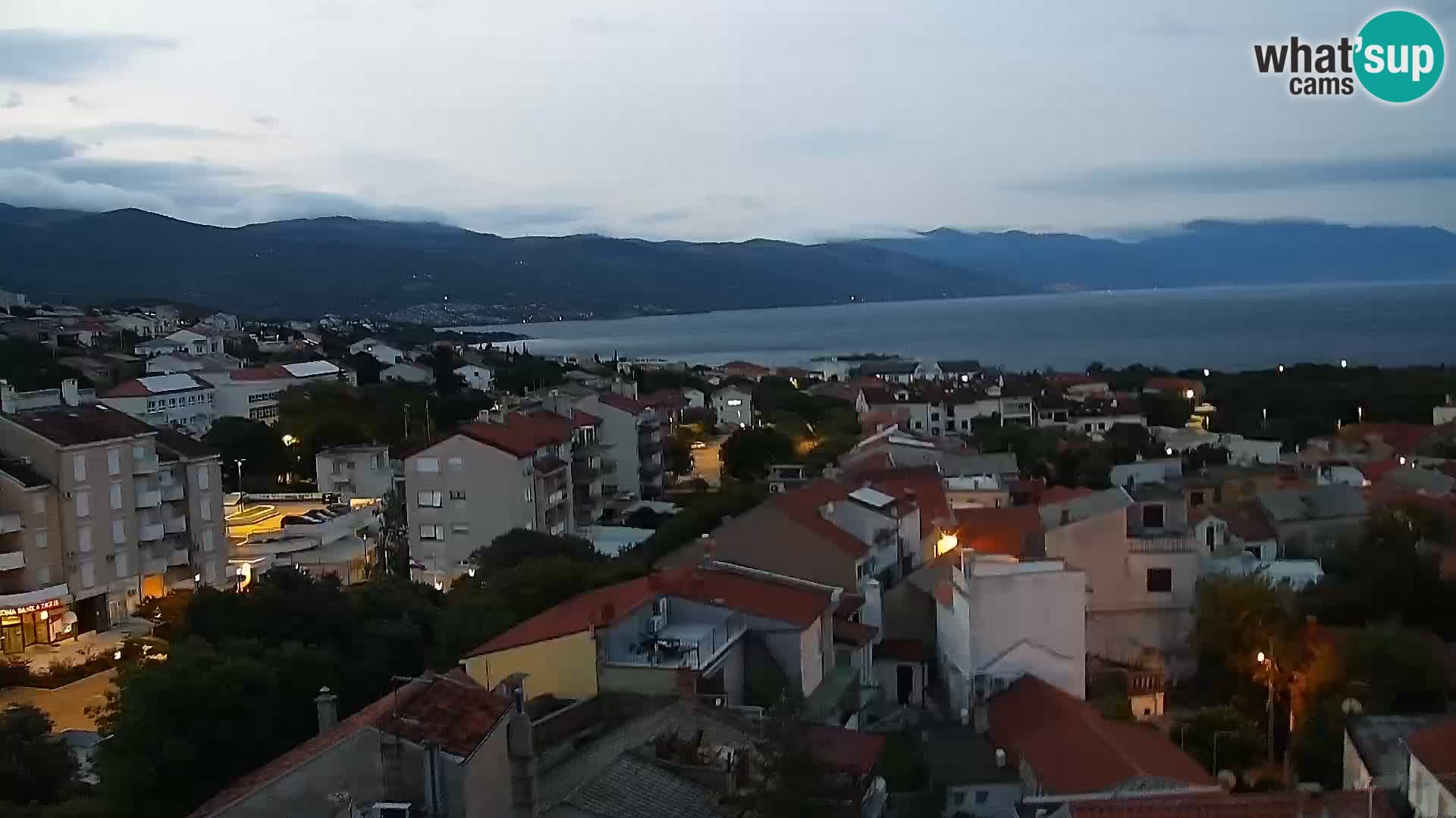Panoramska spletna kamera Novi Vinodolski – Dalmacija v živo