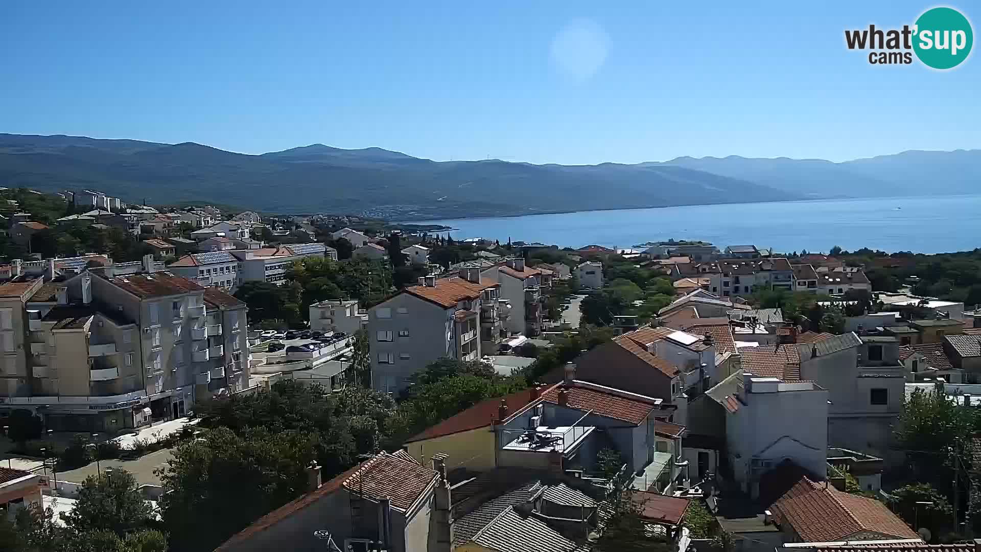Panorama Novi Vinodolski live cam Dalmatie