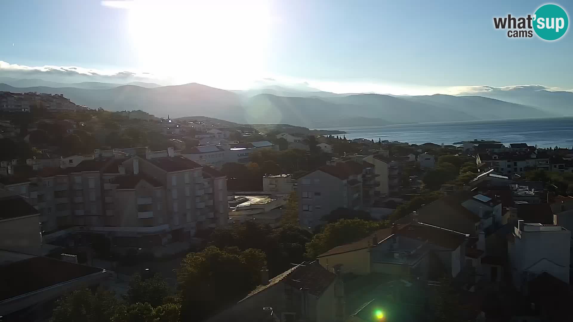 Panorama Novi Vinodolski live cam Dalmatie
