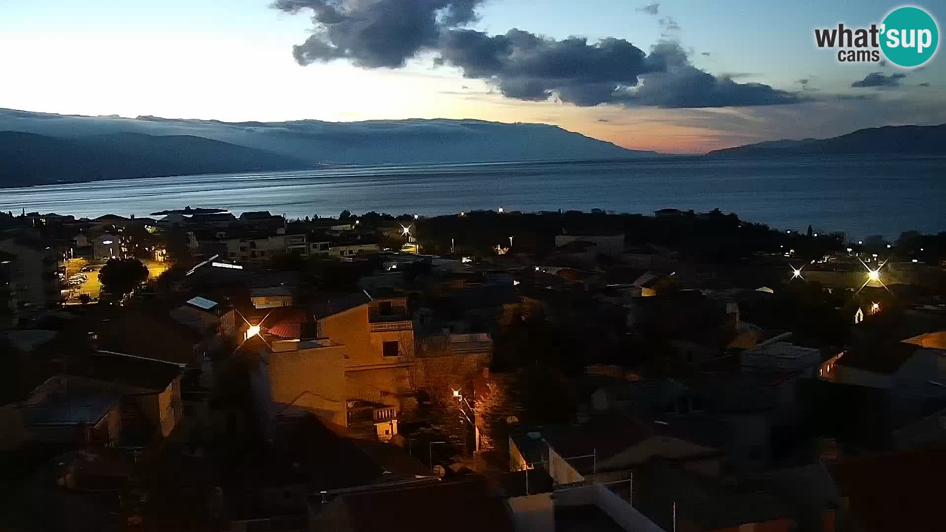 Panorama Novi Vinodolski live cam Dalmatie