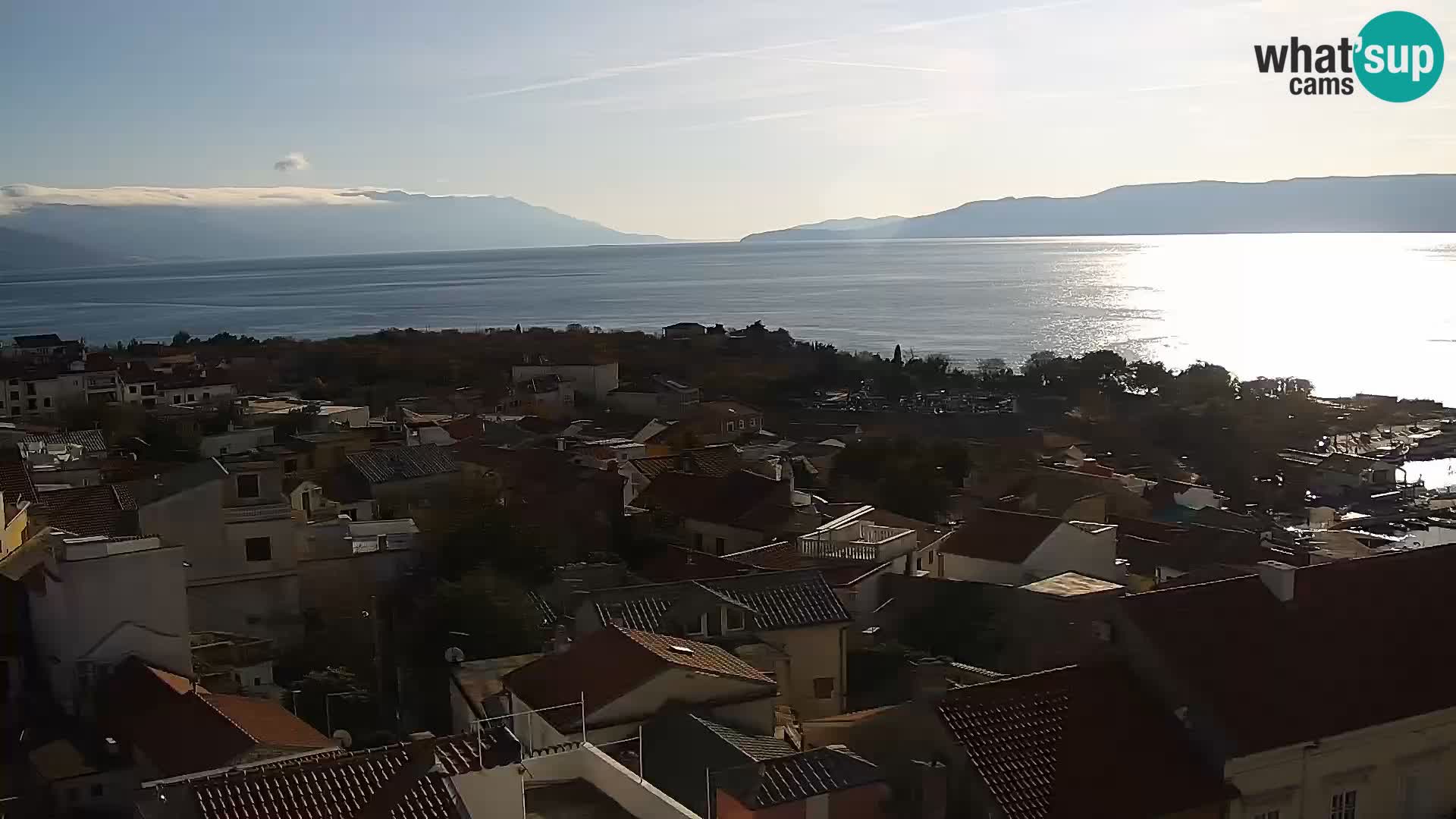 Panorama Novi Vinodolski live cam Dalmatie