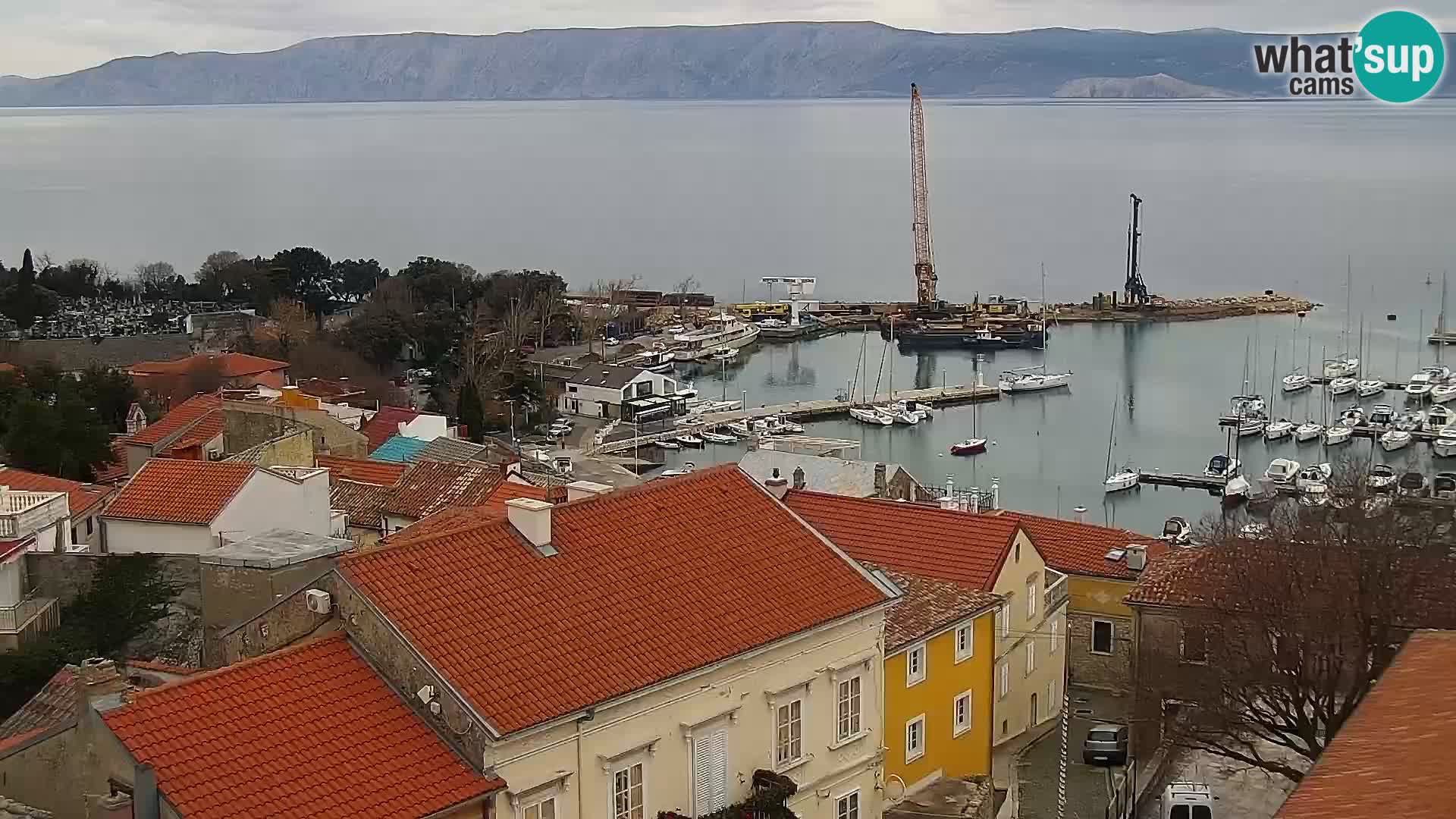 Panorama Novi Vinodolski live cam Dalmatie