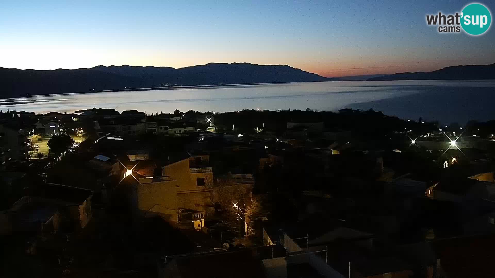 Panorama Novi Vinodolski live cam Dalmatie