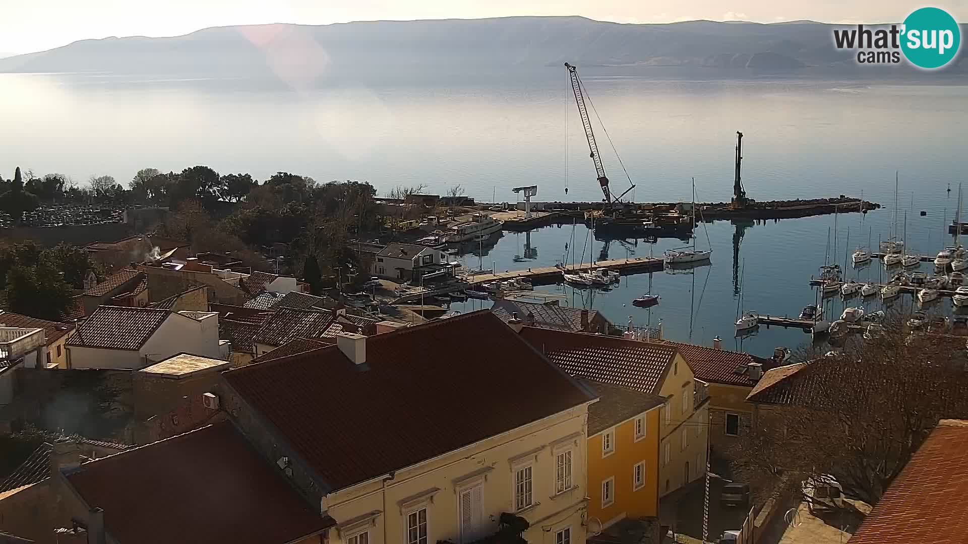 Panorama Novi Vinodolski live cam Dalmatie