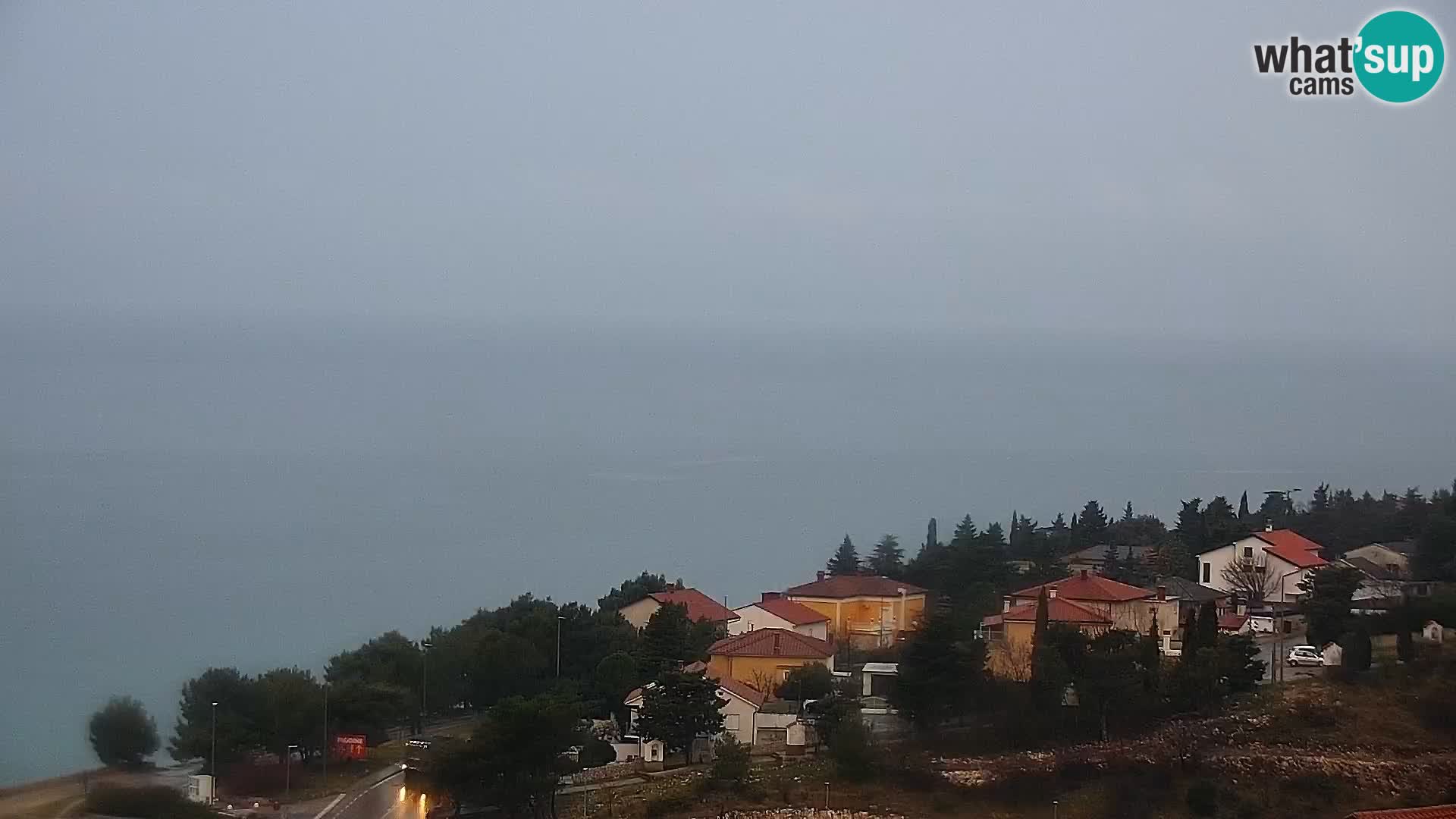 Panoramska spletna kamera Novi Vinodolski – Dalmacija v živo