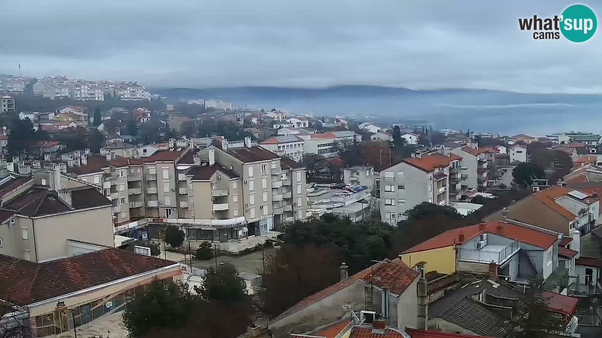 Panorama Novi Vinodolski live cam Dalmatie