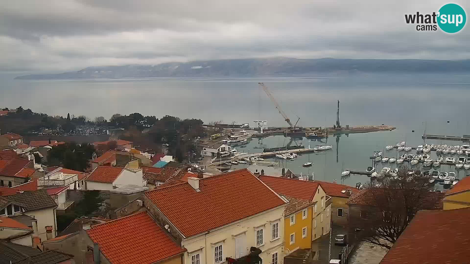 Panorama Novi Vinodolski live cam Dalmatie