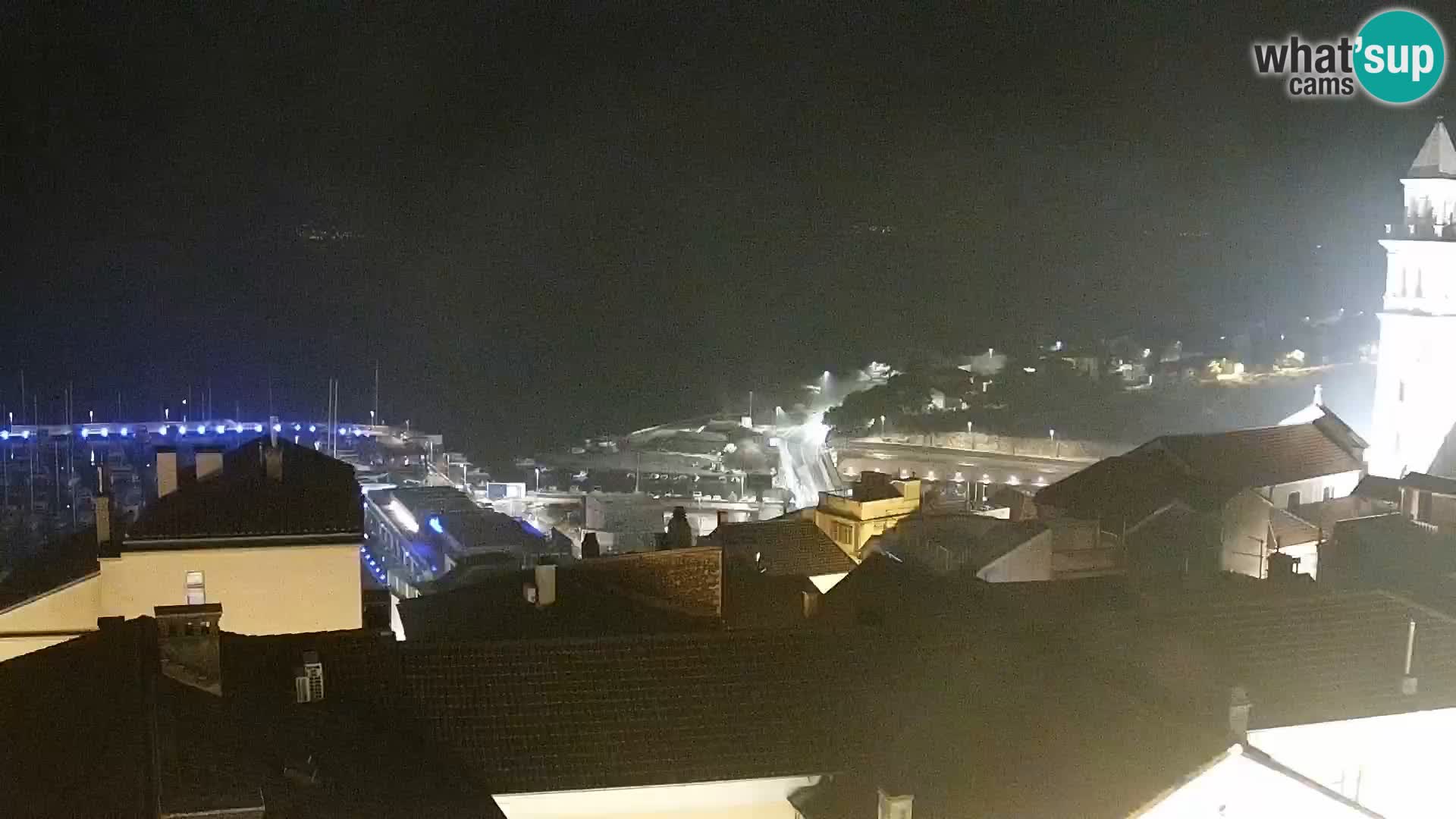 Panorama Novi Vinodolski live cam Dalmatie