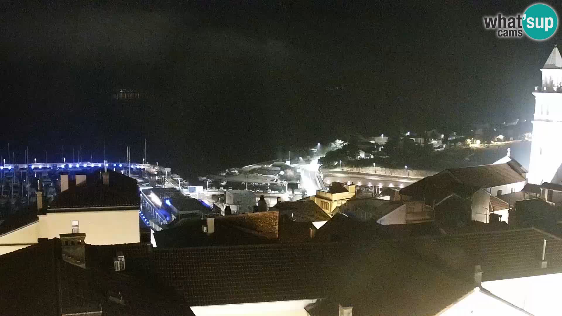 Panorama Novi Vinodolski live cam Dalmatie