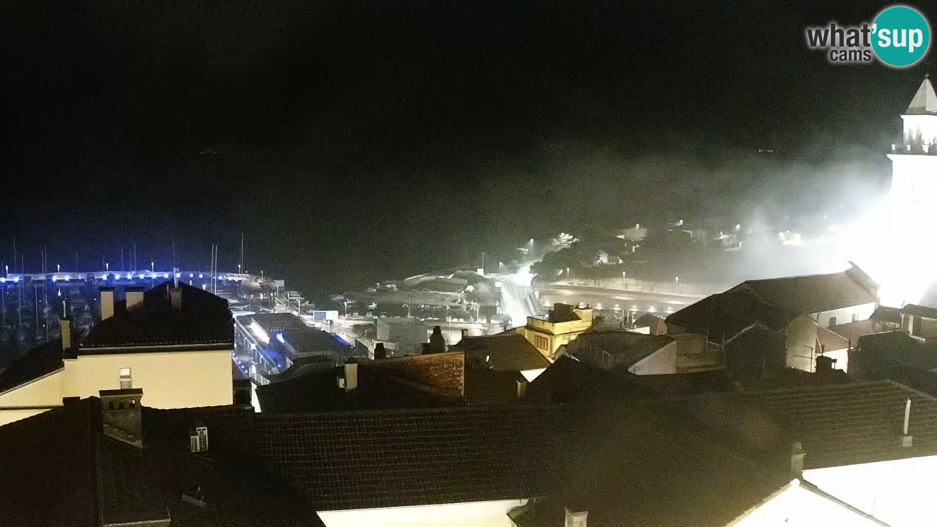 Panorama Novi Vinodolski live cam Dalmatie