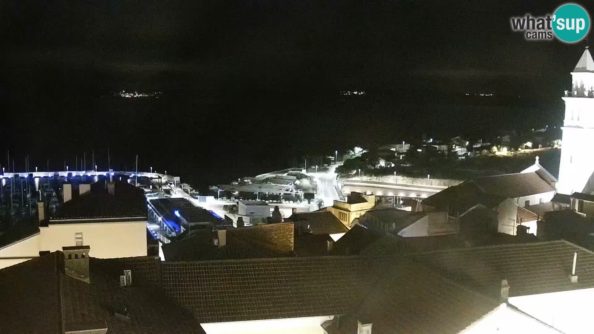 Panoramska spletna kamera Novi Vinodolski – Dalmacija v živo