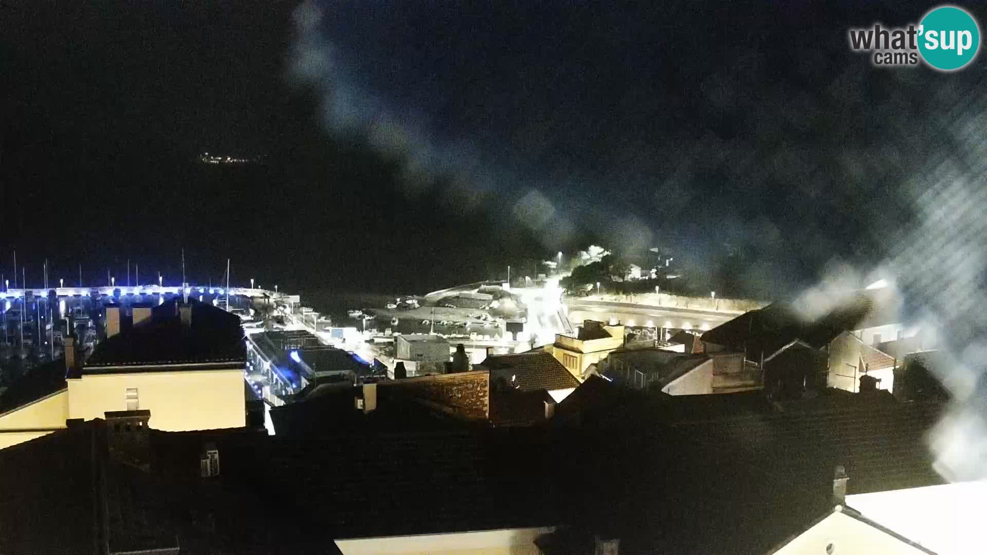 Panoramska spletna kamera Novi Vinodolski – Dalmacija v živo