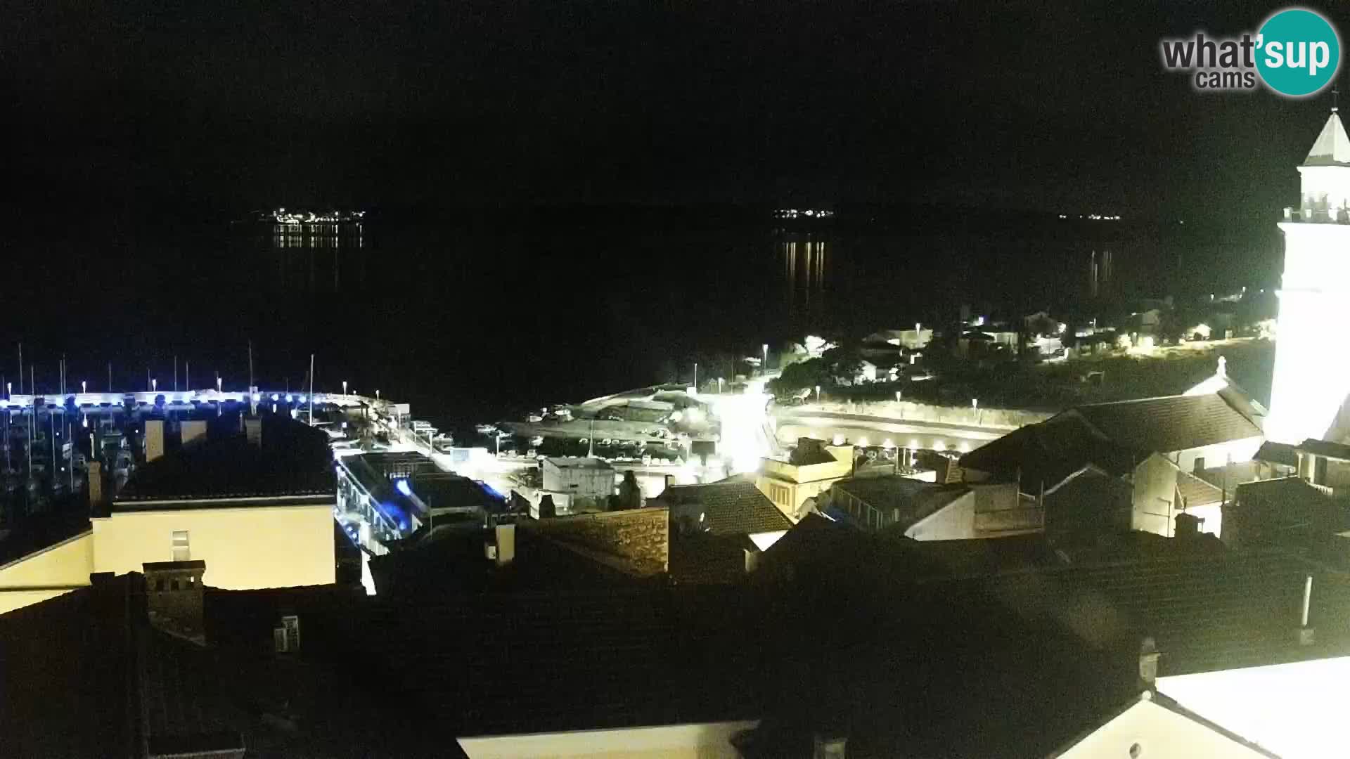 Panoramska spletna kamera Novi Vinodolski – Dalmacija v živo