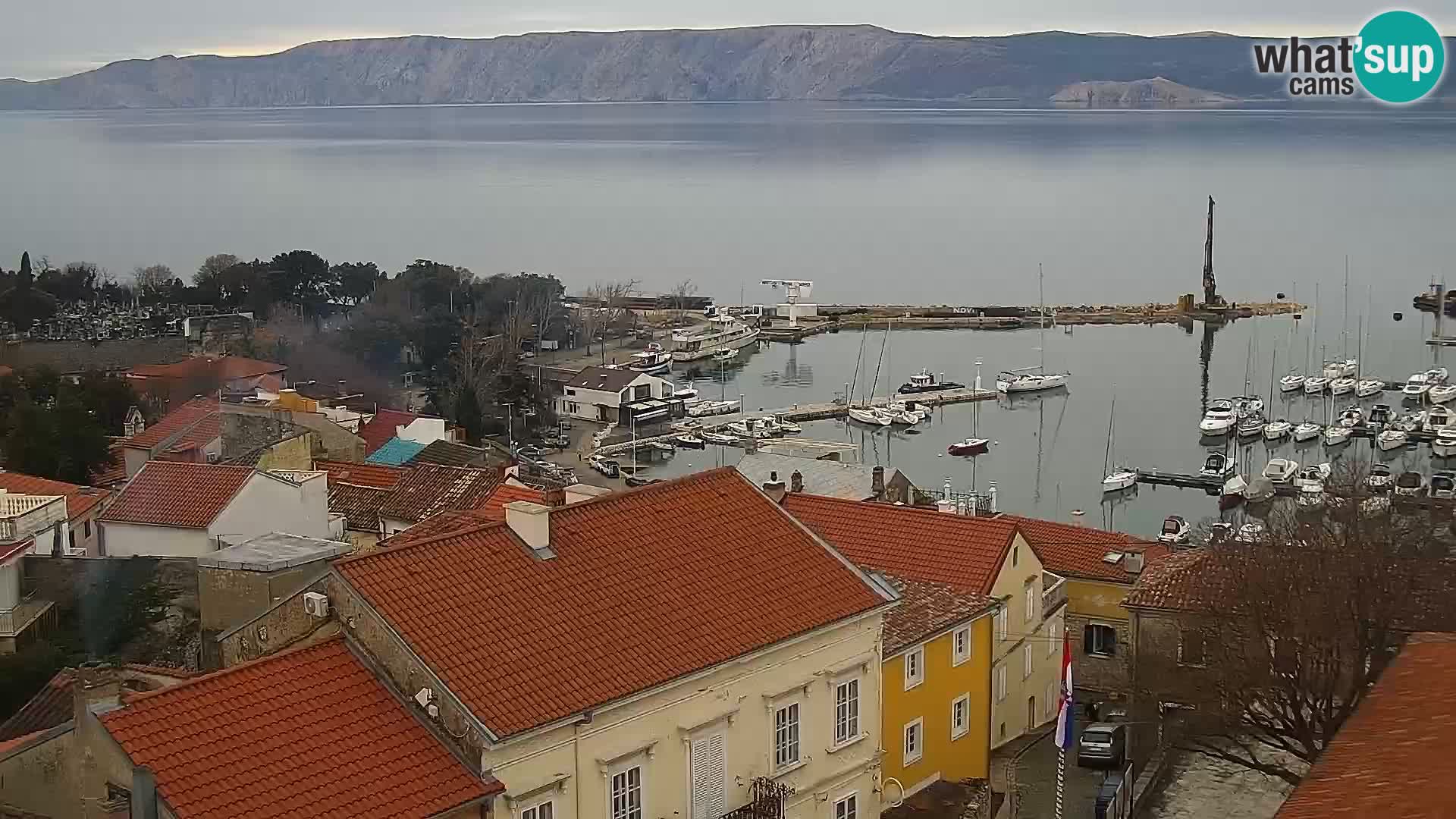 Panorama Novi Vinodolski live cam Dalmatie