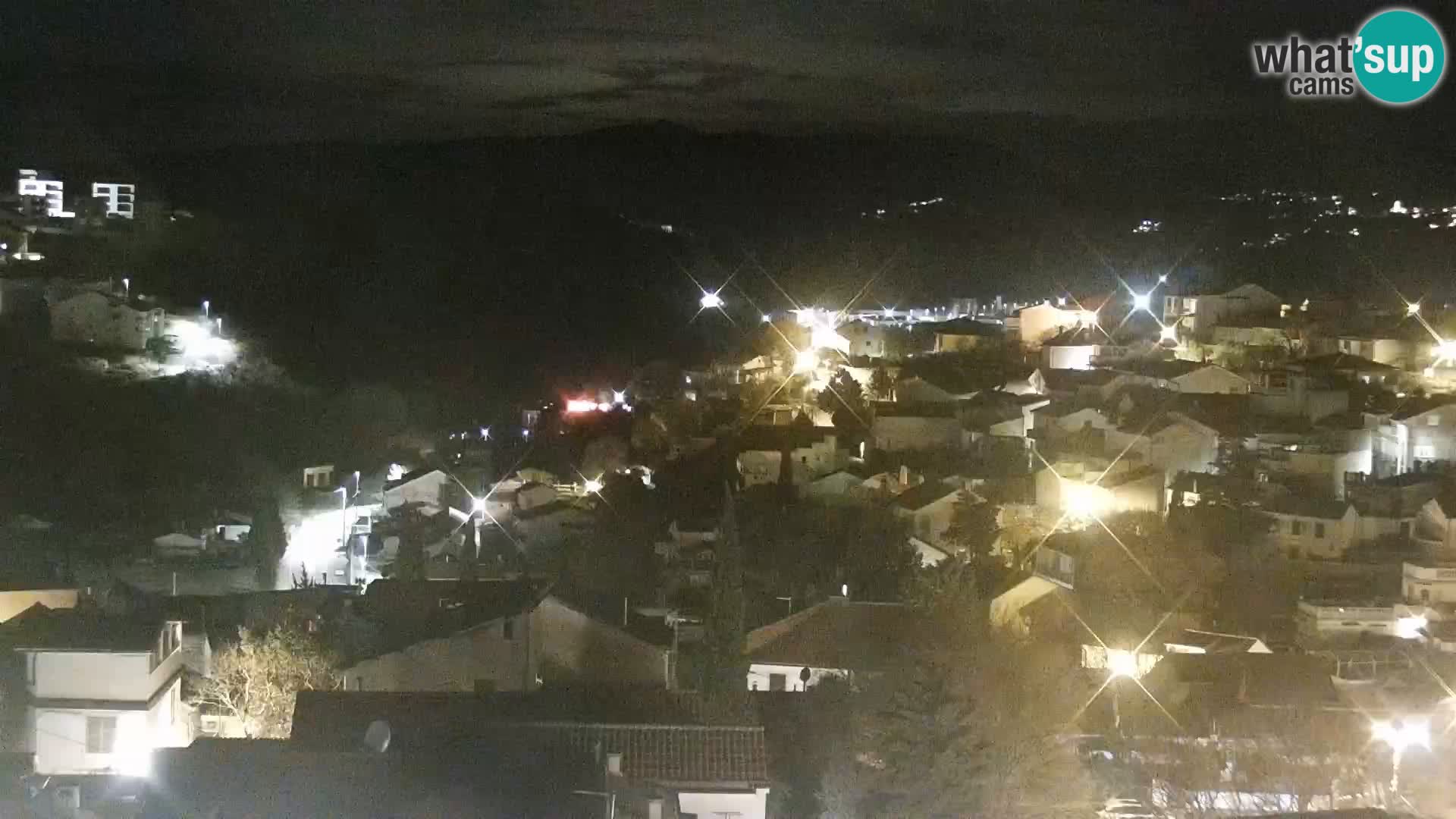 Panorama Novi Vinodolski live cam Dalmatie