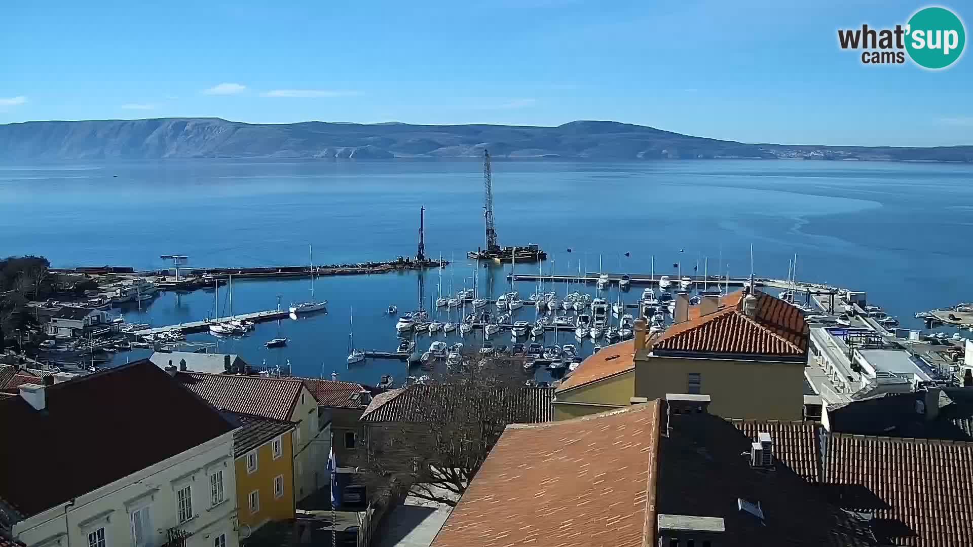 Panorama Novi Vinodolski live cam Dalmatie