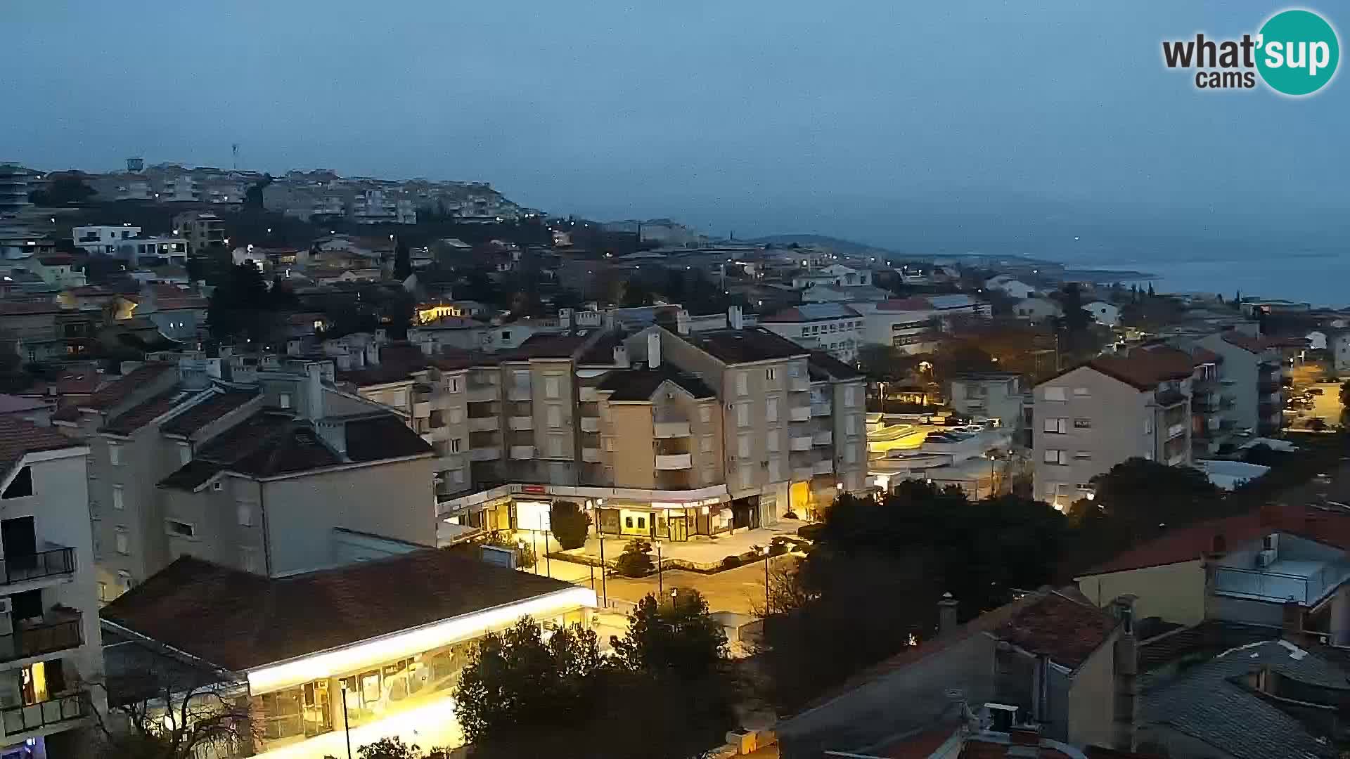 Panoramska spletna kamera Novi Vinodolski – Dalmacija v živo