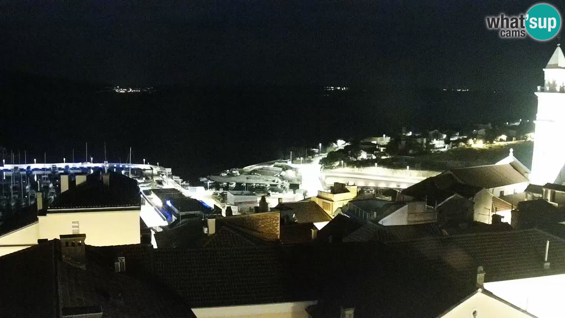 Panoramska spletna kamera Novi Vinodolski – Dalmacija v živo