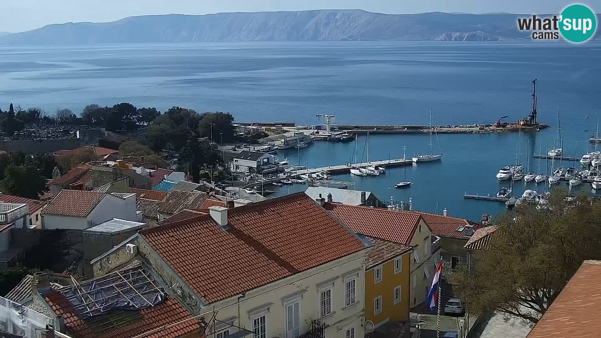 Panorama Novi Vinodolski live cam Dalmatie