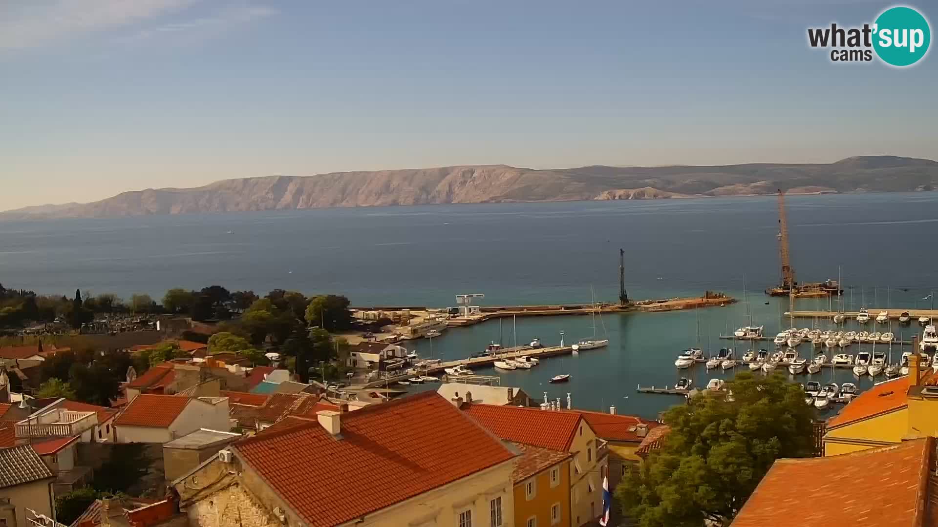 Panorama Novi Vinodolski live cam Dalmatie