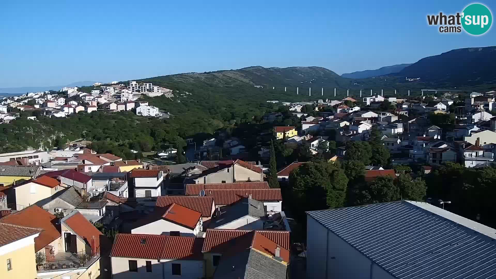 Panorama Novi Vinodolski live cam Dalmatie