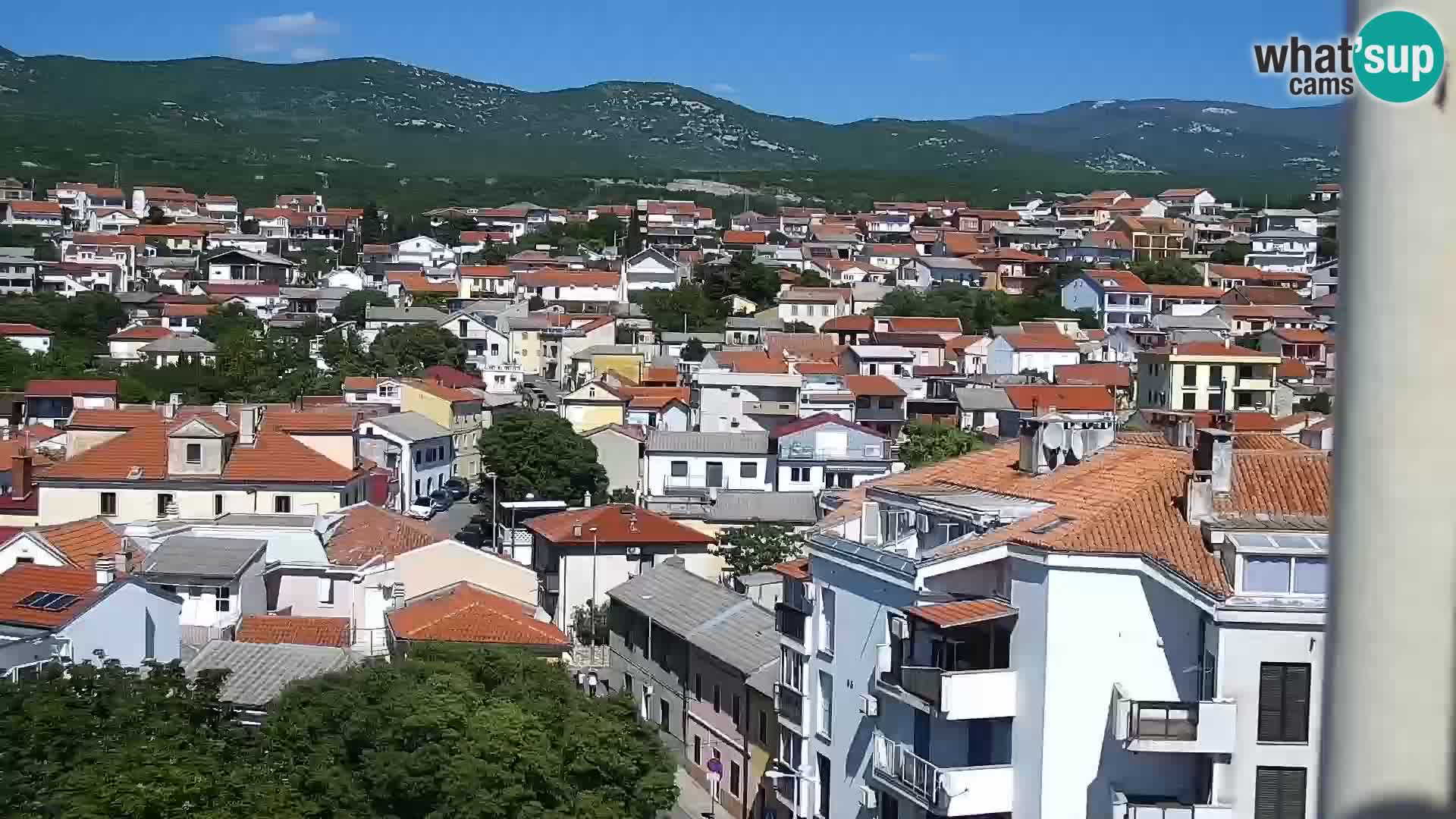 Panorama Novi Vinodolski live cam Dalmatie