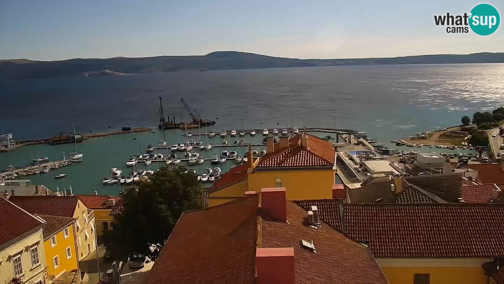 Panorama Novi Vinodolski live cam Dalmatie