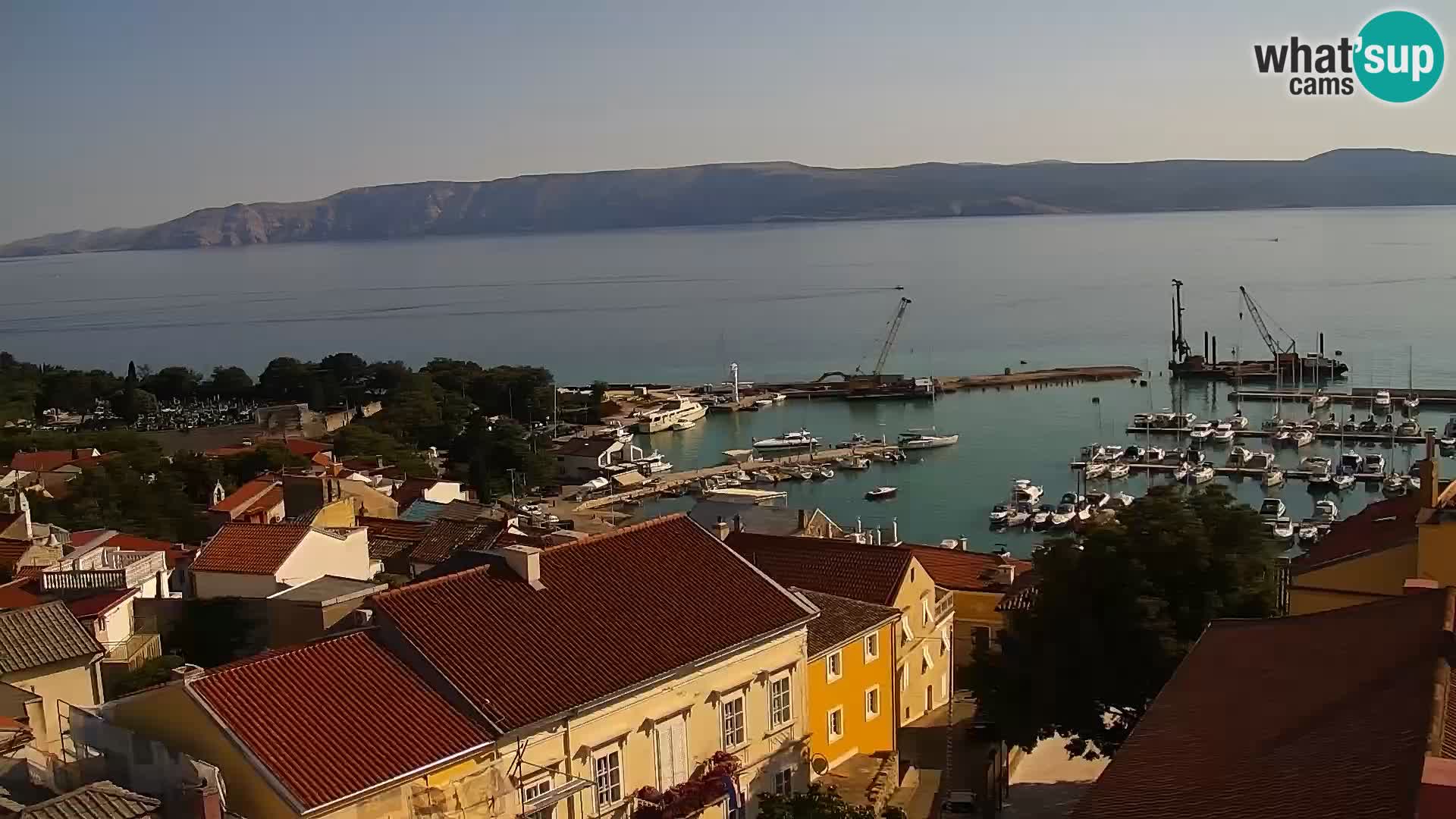 Panorama Novi Vinodolski live cam Dalmatie