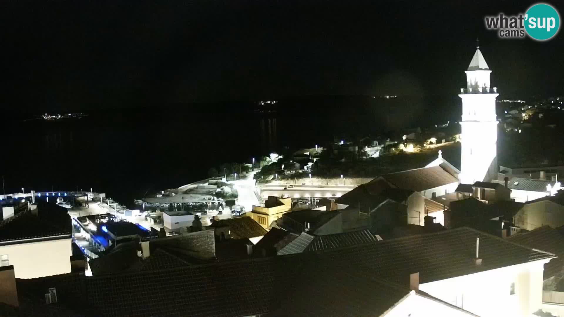 Panoramska spletna kamera Novi Vinodolski – Dalmacija v živo