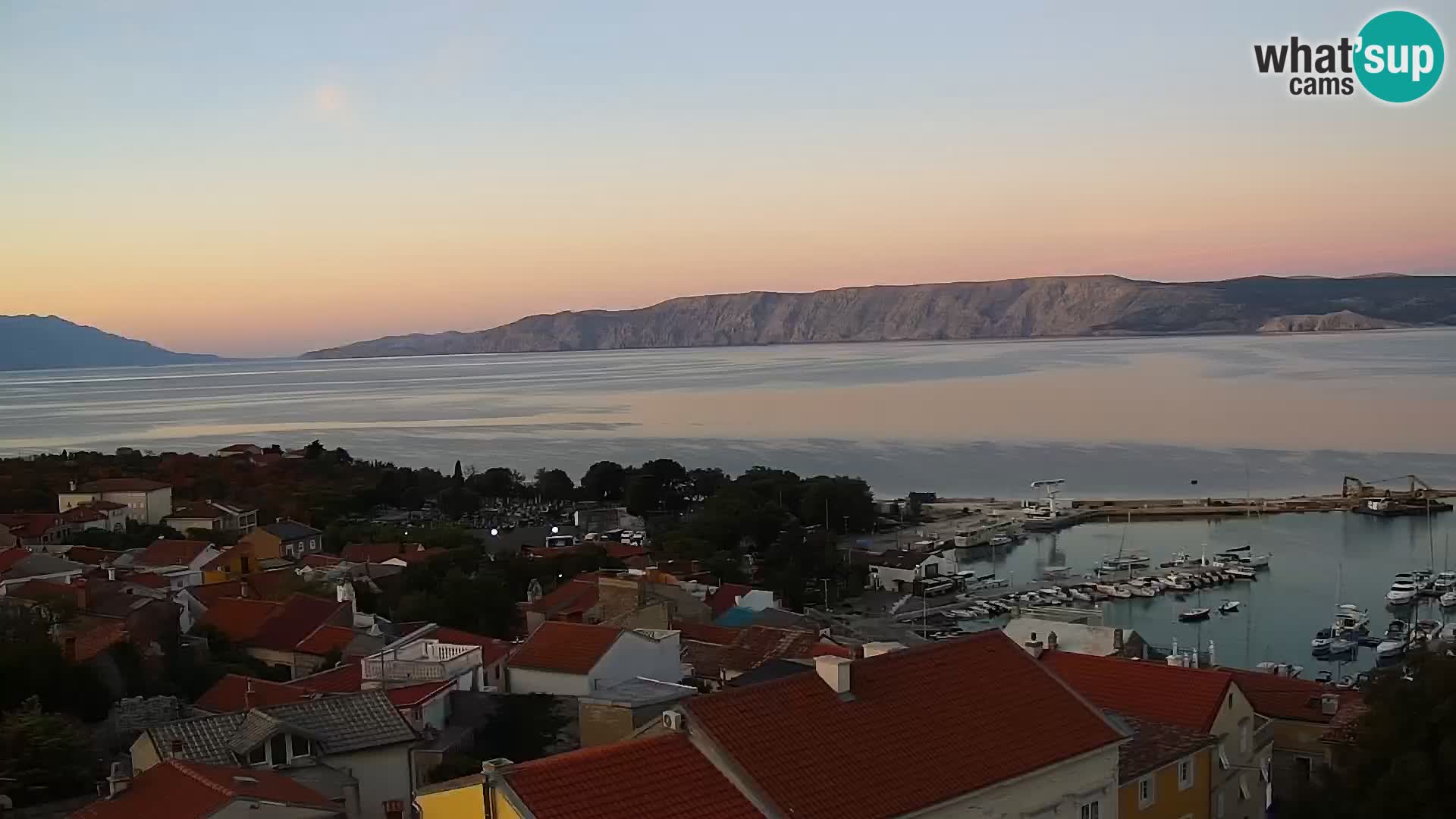 Panorama Novi Vinodolski live cam Dalmatie