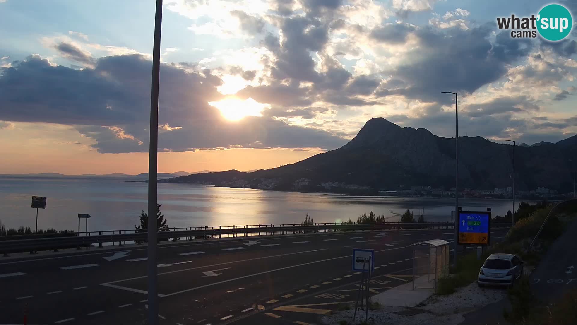 Webcam Omiš – panorama e  embouchure de Cetina