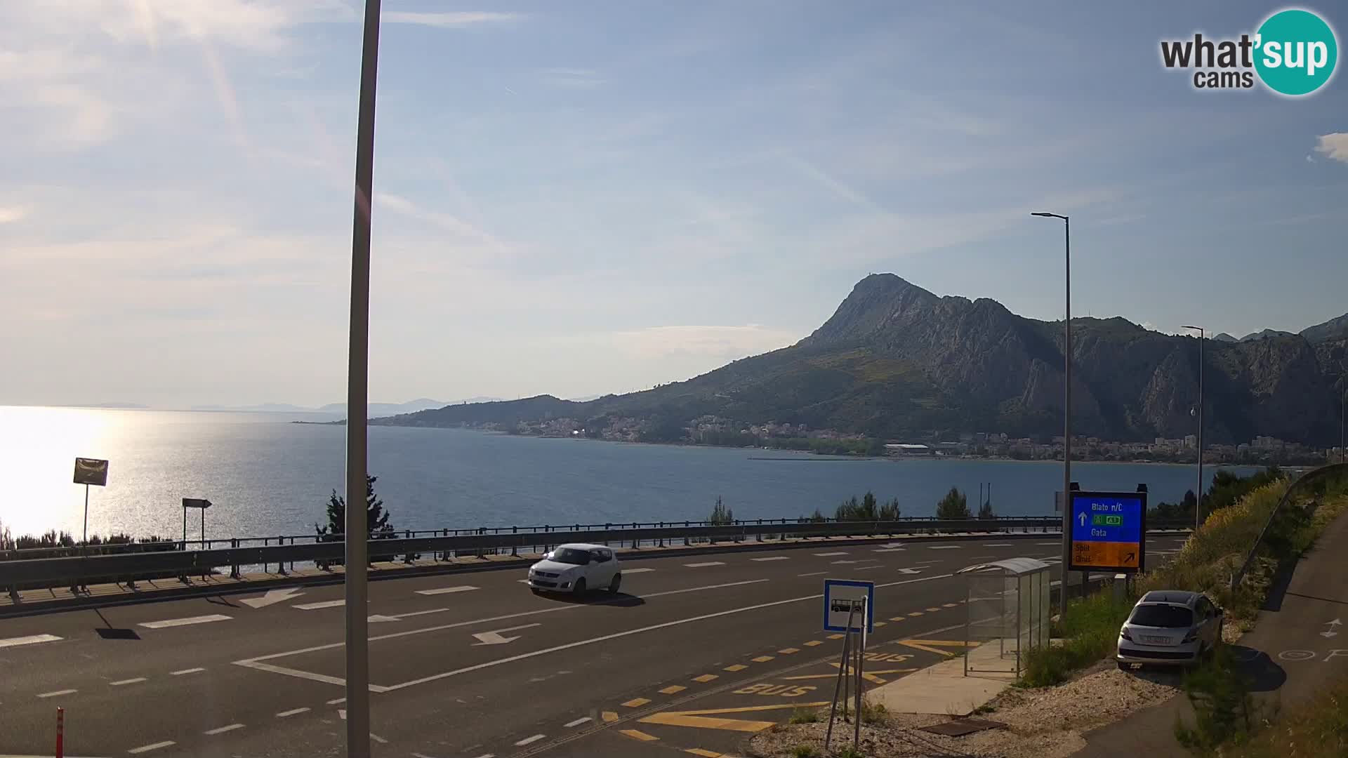 Webcam Omiš – Panorama Omiš und Mund des Cetina