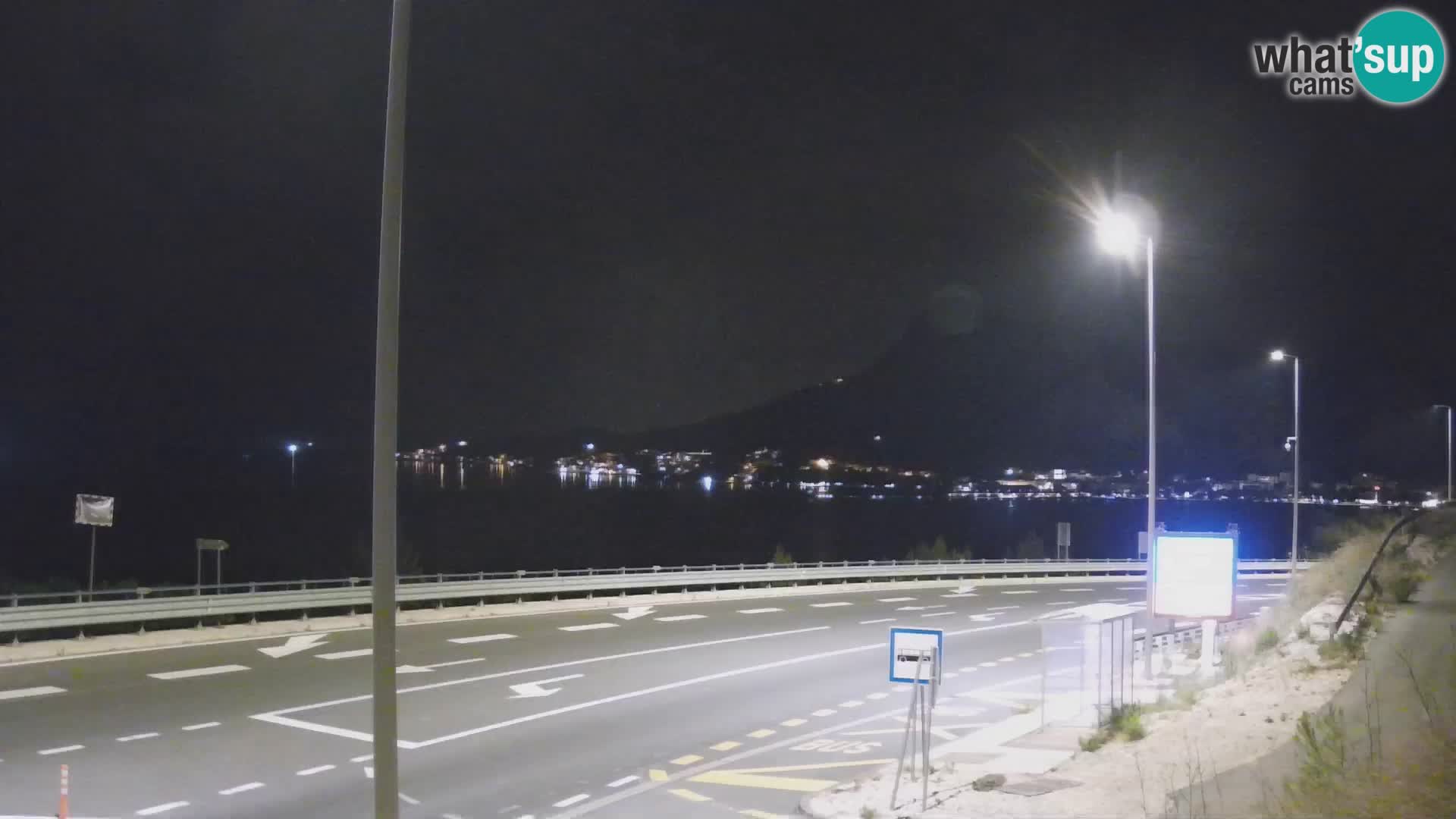 Webcam Omiš – panorama of city and mouth of Cetina