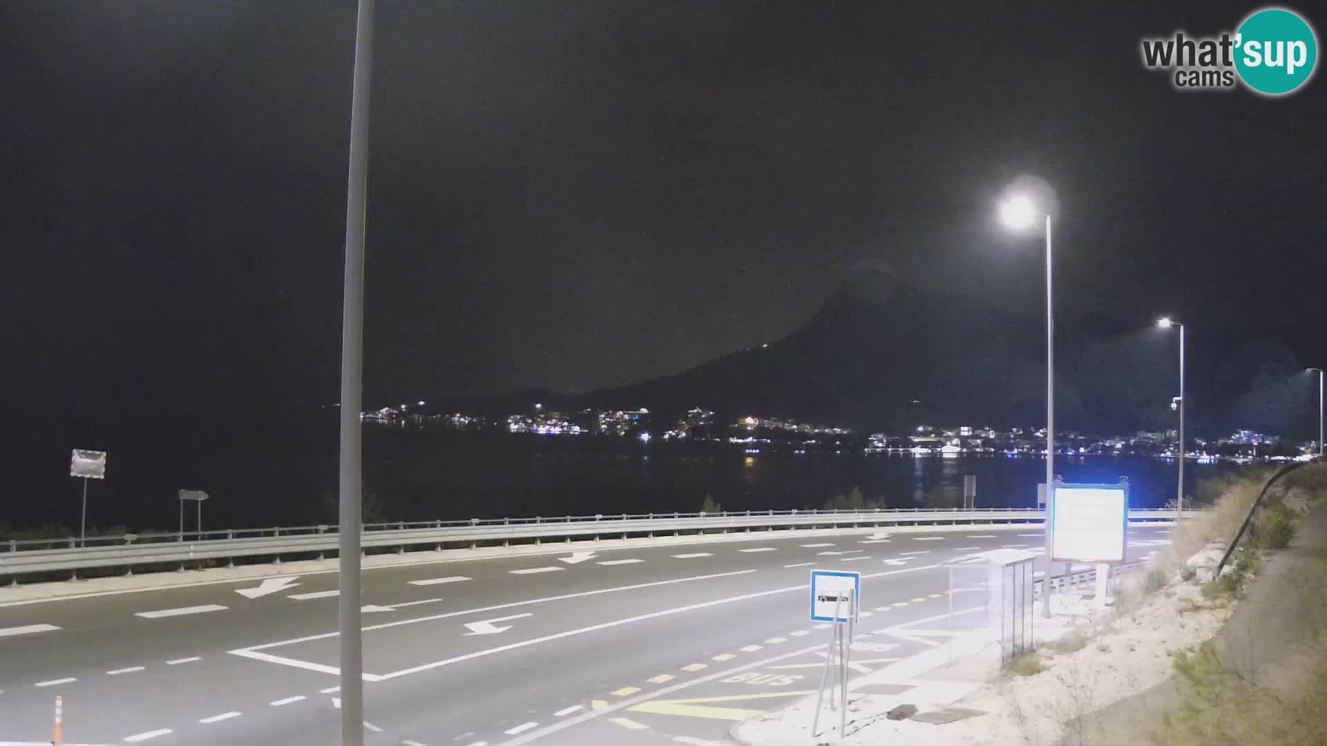 Webcam Omiš – panorama of city and mouth of Cetina